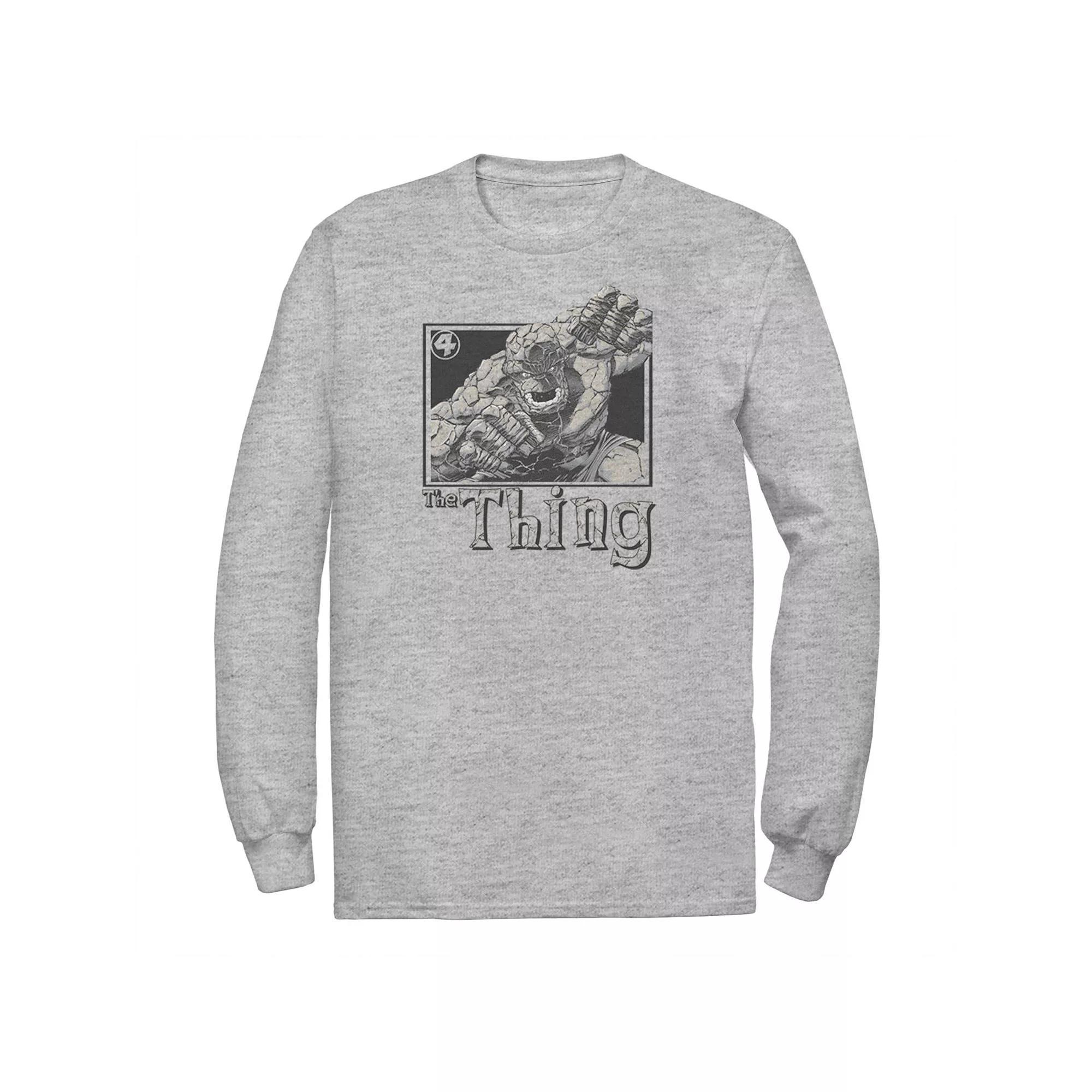 Men's Marvel Fantastic Four The Thing Simple Portrait Tee, Size: XL, Athletic Grey Product Image