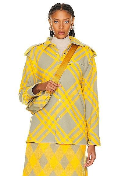 Burberry Long Sleeve Shirt in Yellow Product Image