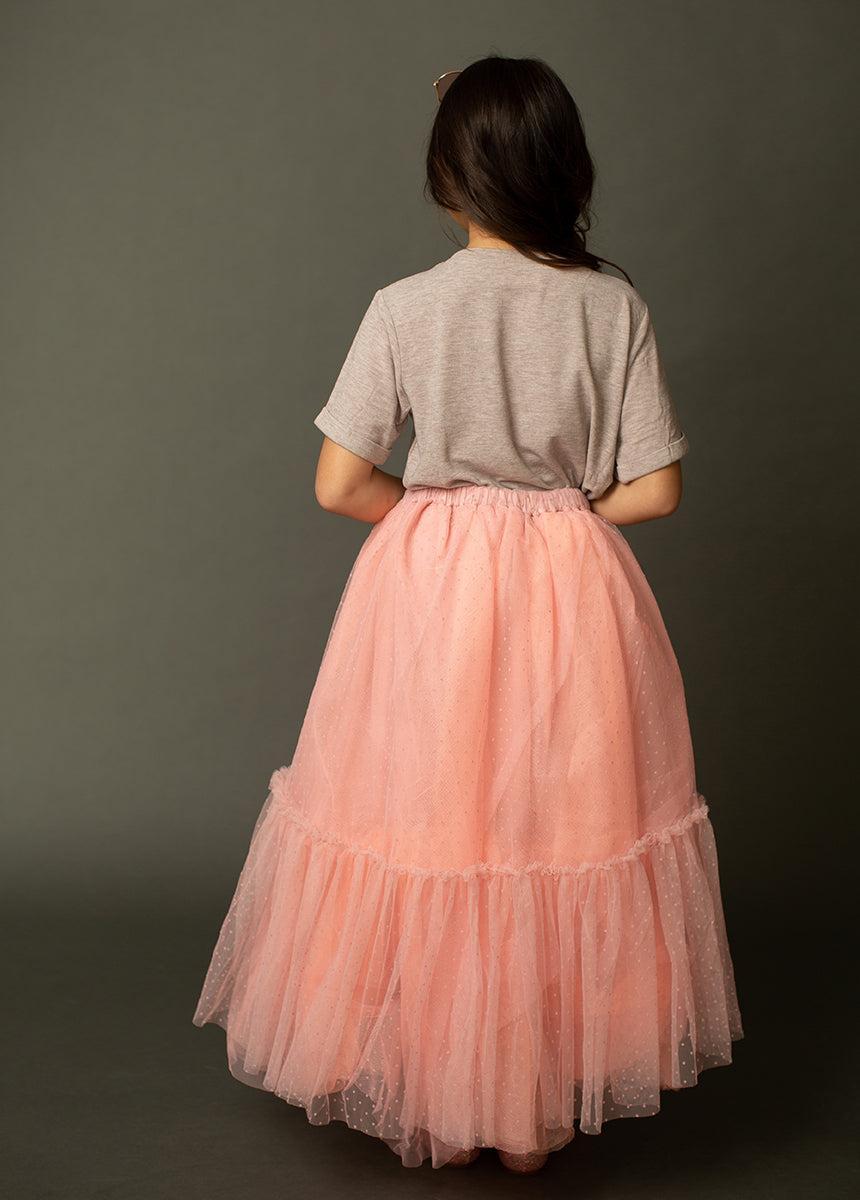 Brigitte Skirt in Pink Dot Girls Product Image