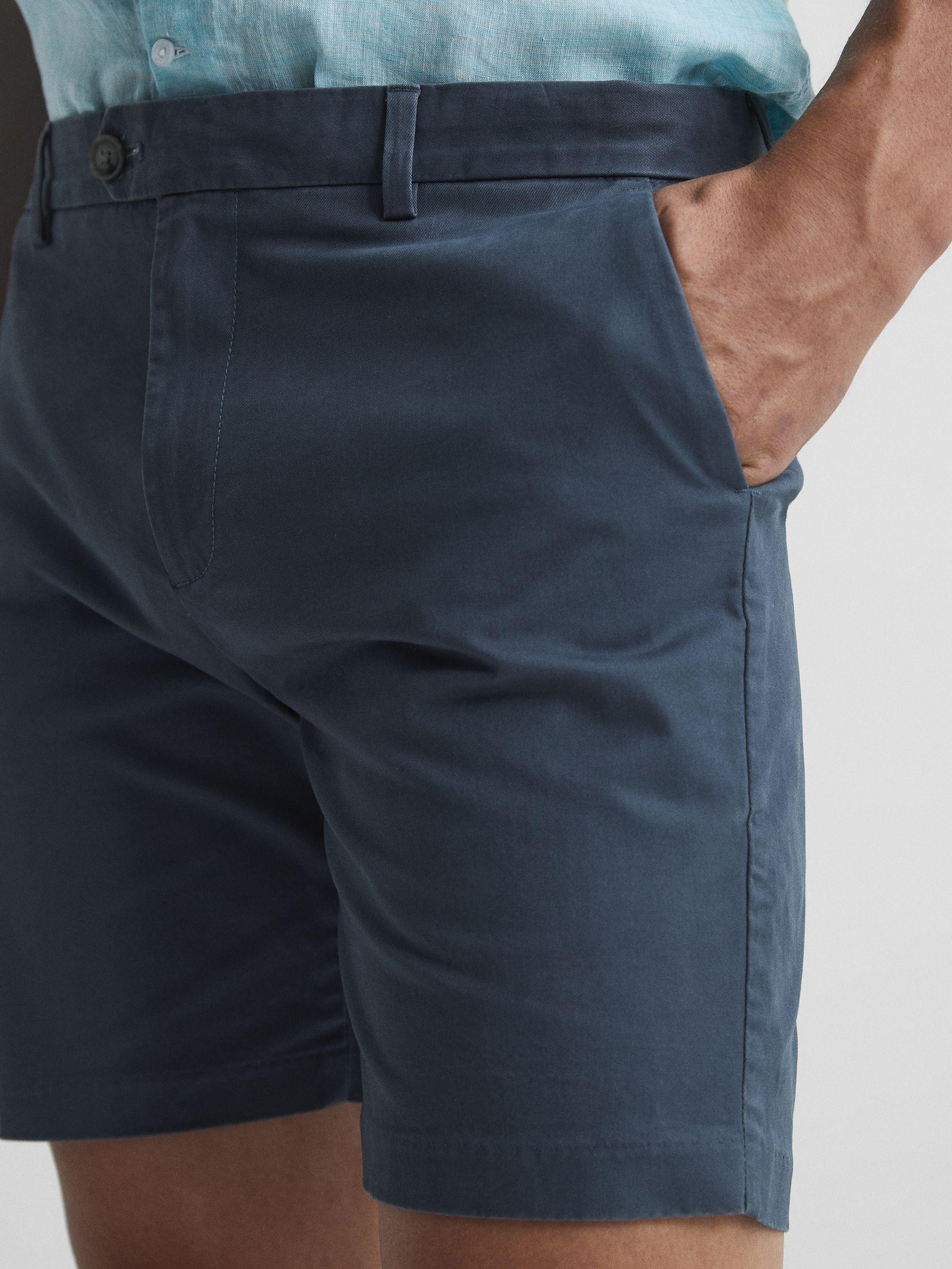 Modern Fit Chino Shorts in Airforce Blue Product Image