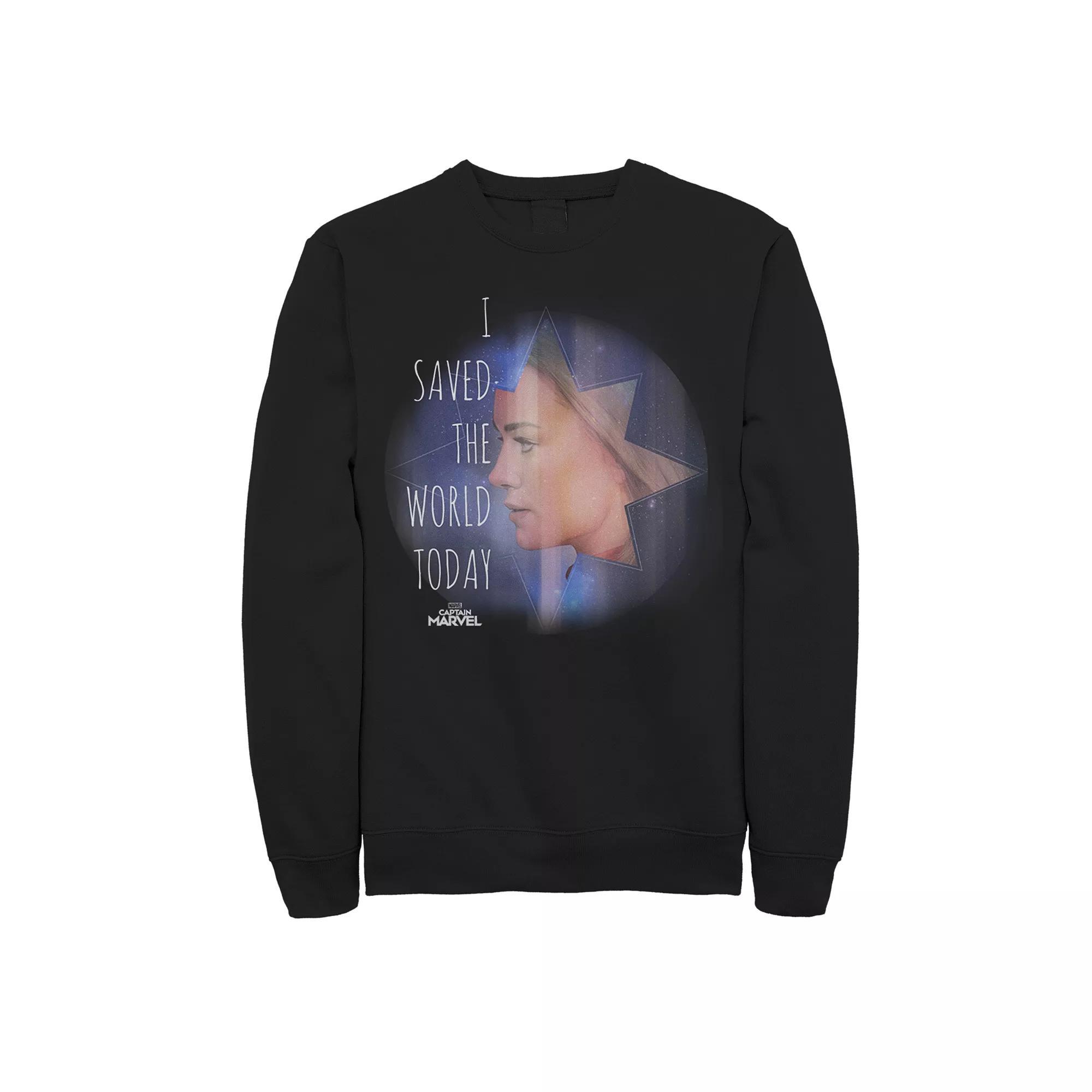 Mens Captain Marvel Saved the World Sweatshirt Product Image