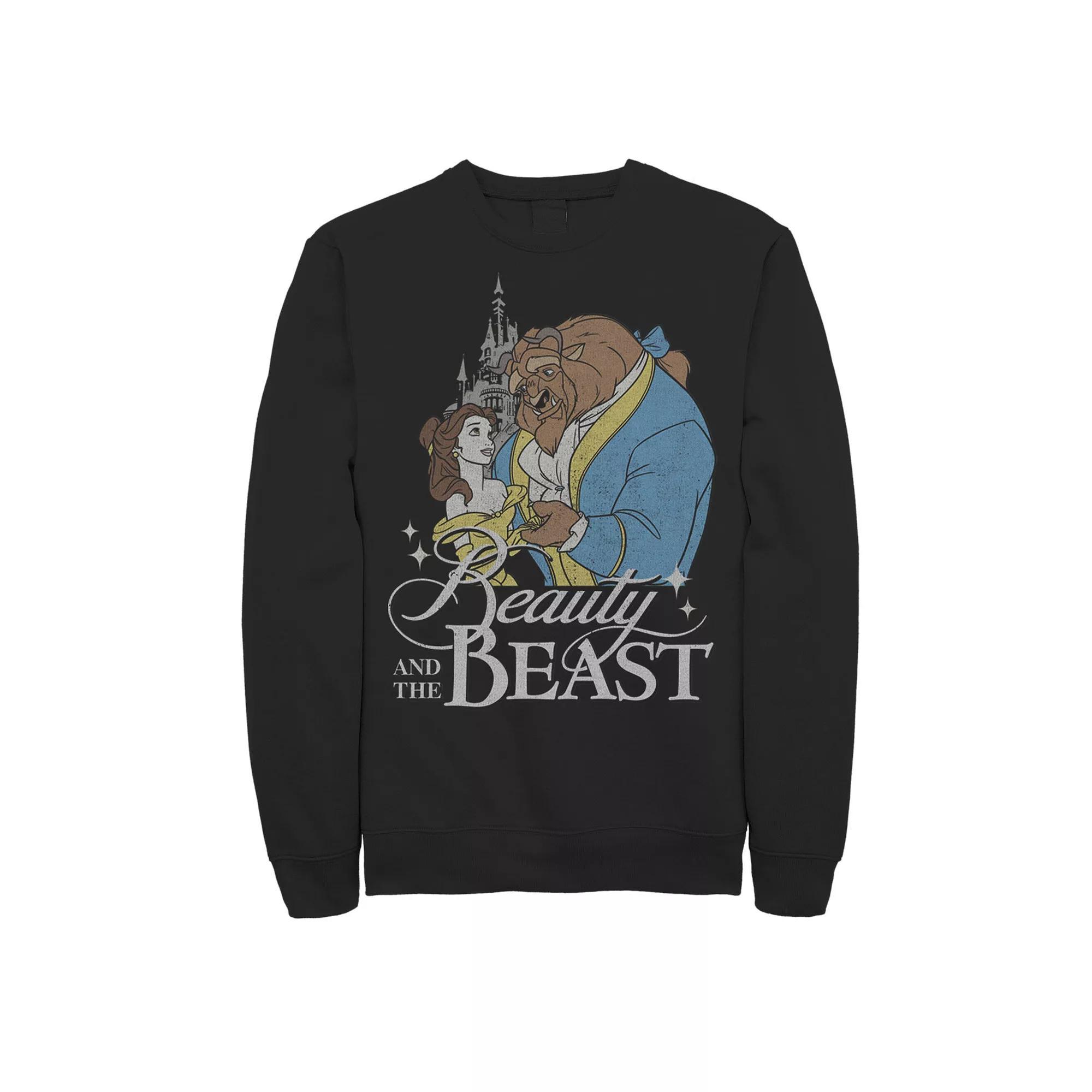 Men's Harry Potter Ron Harry Hermione Blue Lighting Portrait Fleece Graphic Pullover, Size: Small Product Image