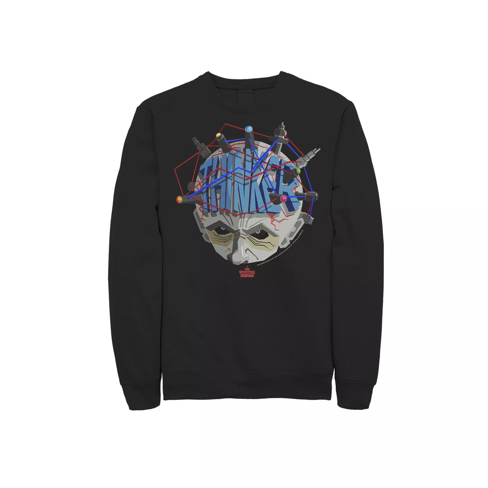 Men's Marvel Comics Orange Glow Halloween Logo Sweatshirt, Size: XXL, Black Product Image
