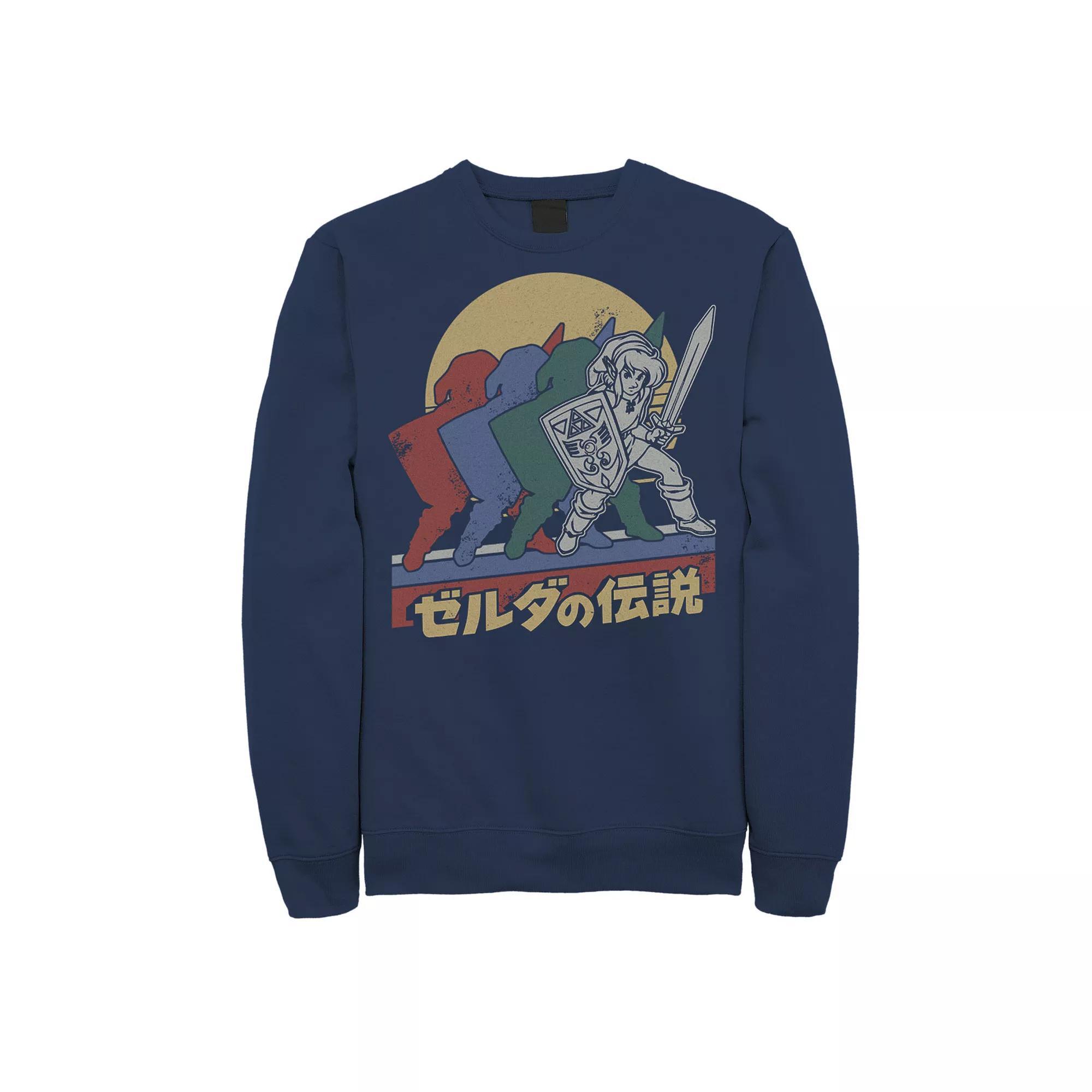 Men's Nintendo Legend Of Zelda Links Awakening Link Avatar Fleece, Size: Large, Black Product Image
