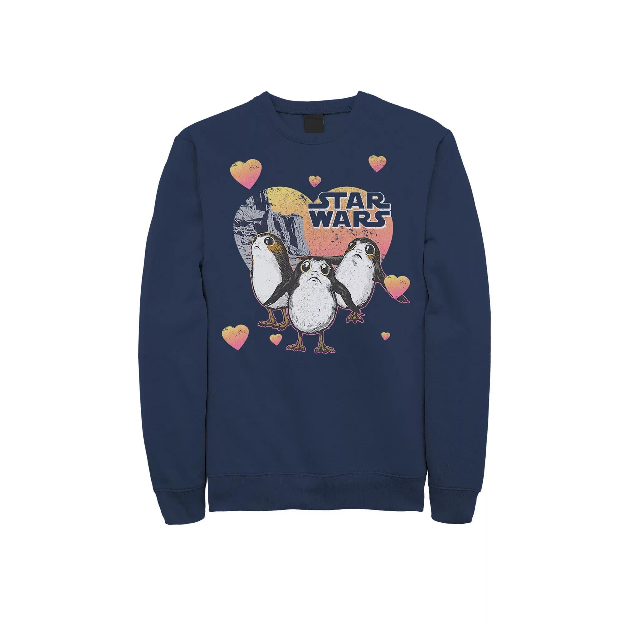 Men's Rainbow Kitten Unicorn In Space Fleece Crewneck Sweatshirt, Size: Medium, Black Product Image