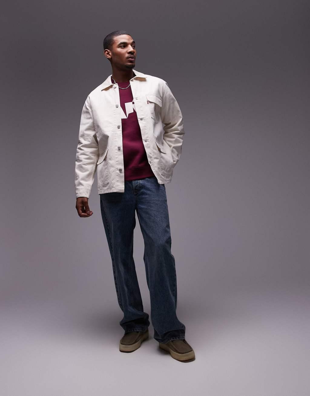 Levi's Workwear capsule broadway engineer coat in white Product Image