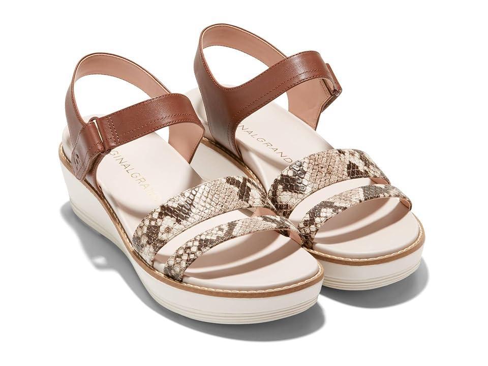 Cole Haan Originalgrand Peyton Flatform (Pecan/Sandollar Snake Print/Ivory) Women's Sandals Product Image