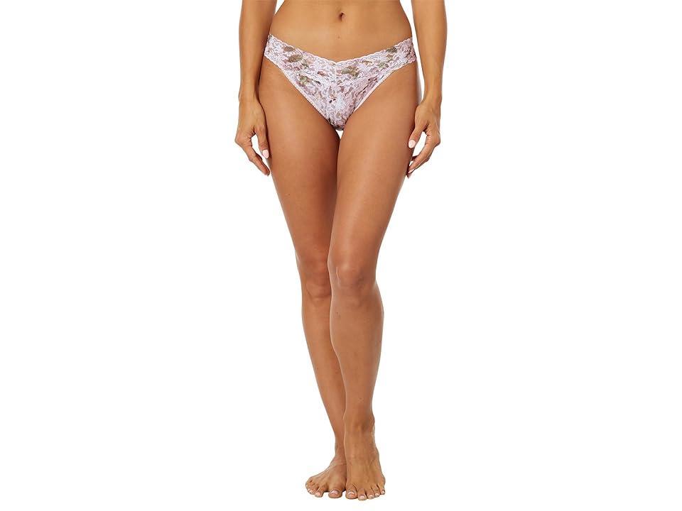 Printed Original-Rise Signature Lace Thong Product Image