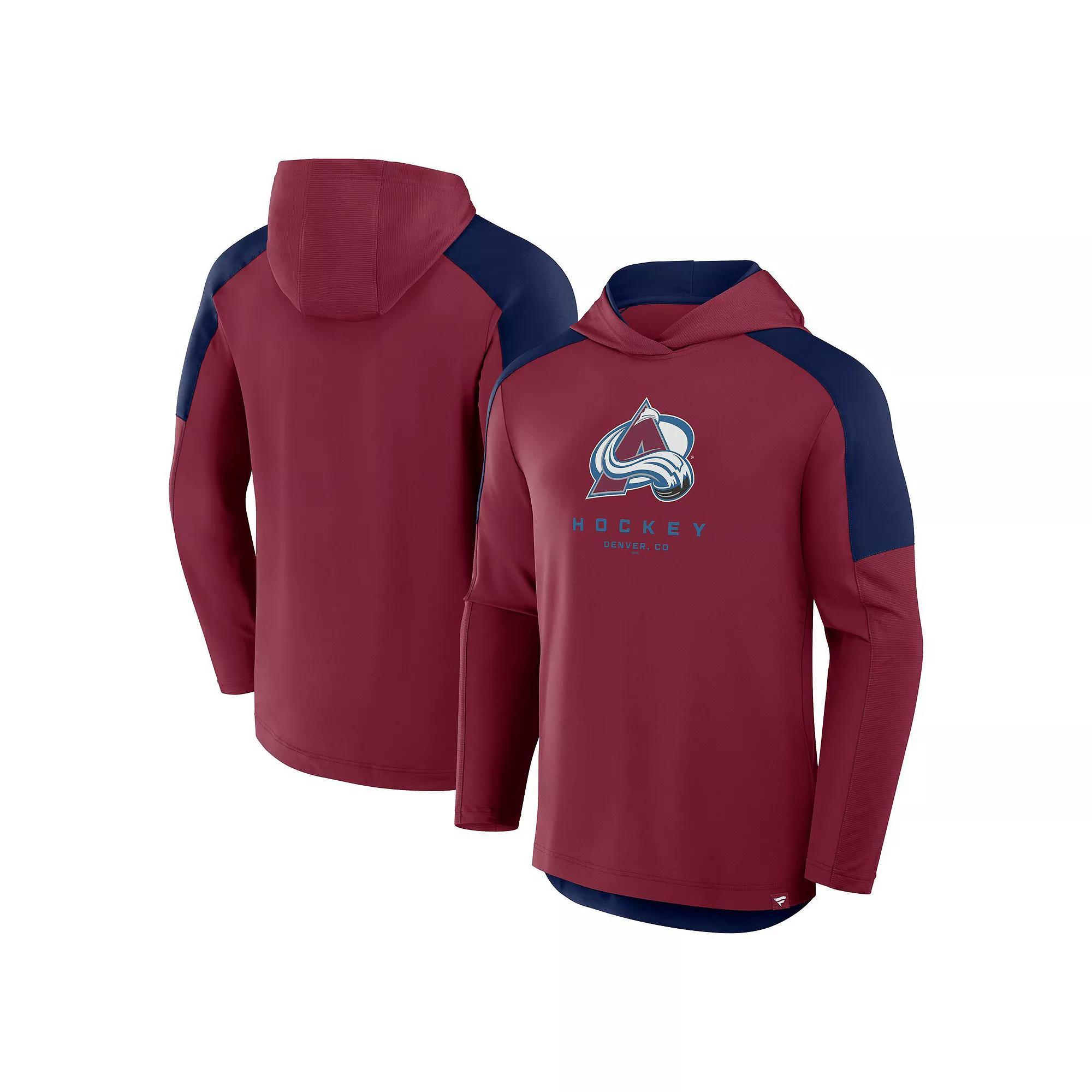 Men's Fanatics Burgundy Colorado Avalanche Meta Game Transitional Pullover Hoodie, Size: Large, Med Re Product Image