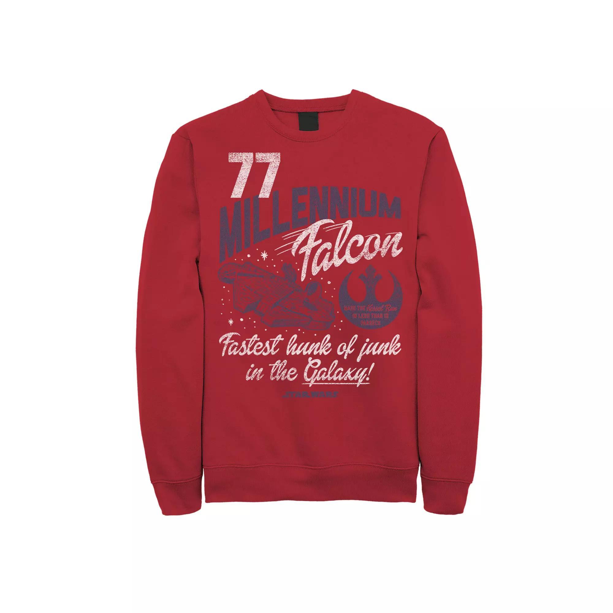 Men's Star Wars Millennium Falcon Vintage Fleece Tee, Size: 3XL, Red Product Image