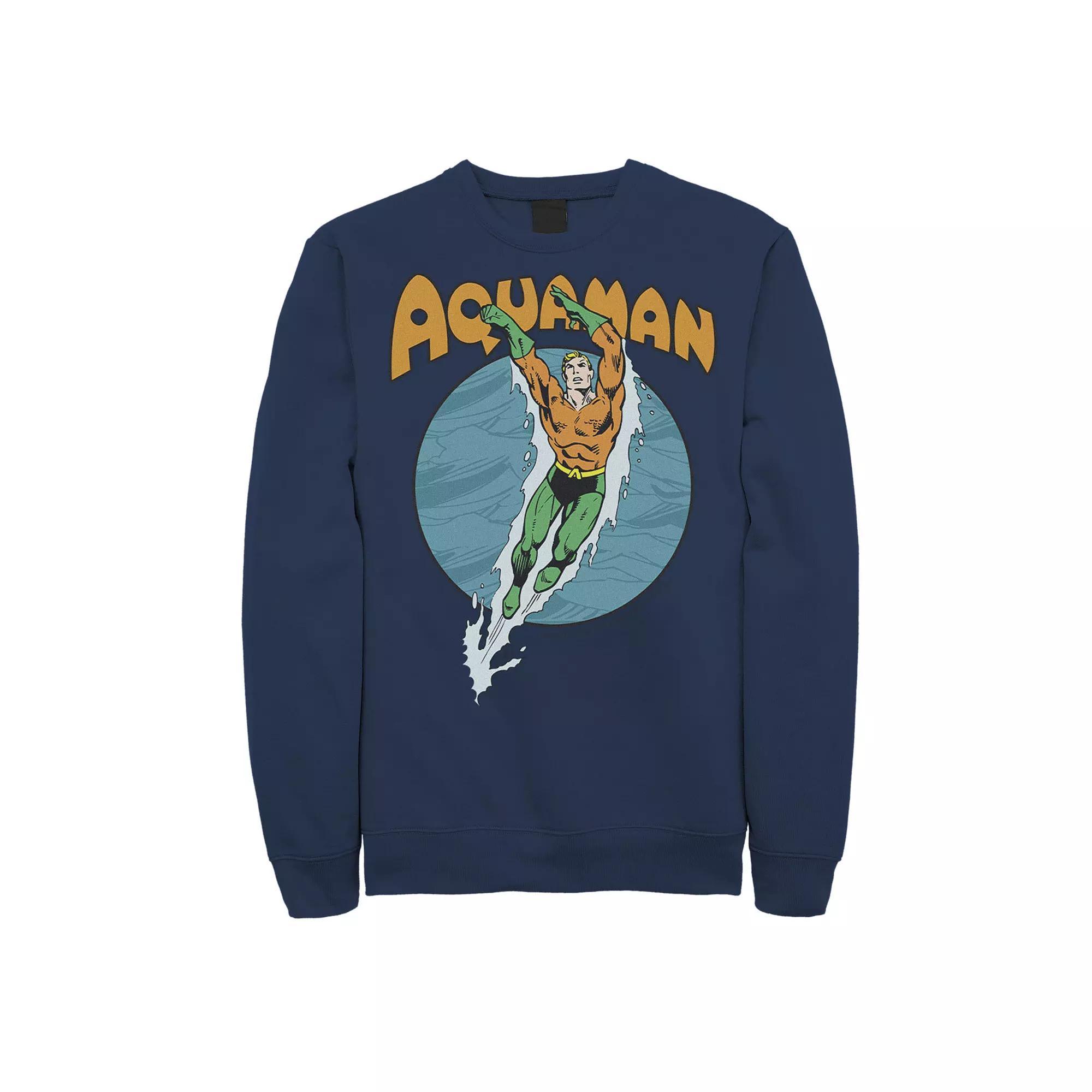 Men's Crazy Cats Riding Free Fleece Crewneck Sweatshirt, Size: Medium, Black Product Image