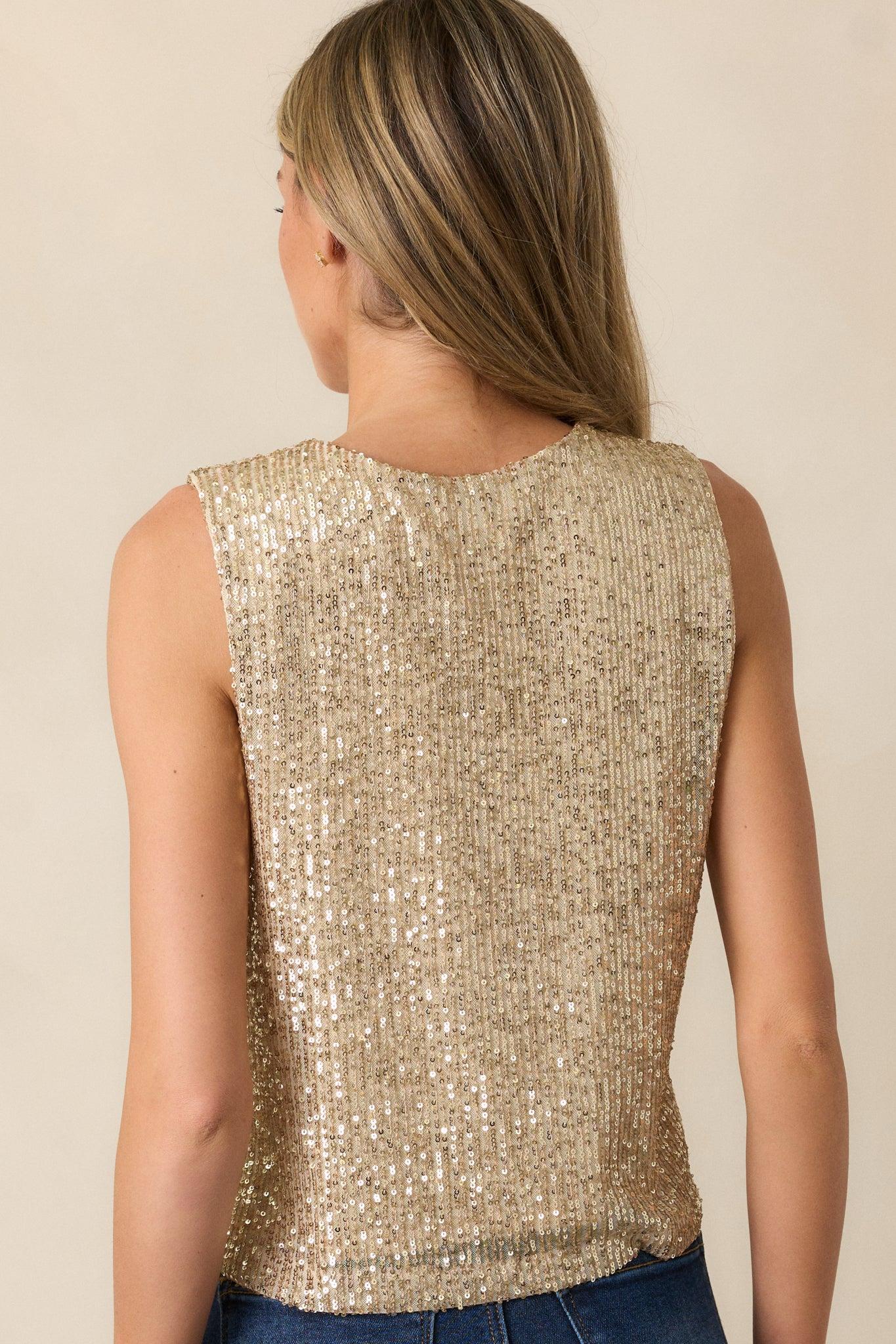 Z Supply Sloane Champagne Sequin Tank Product Image