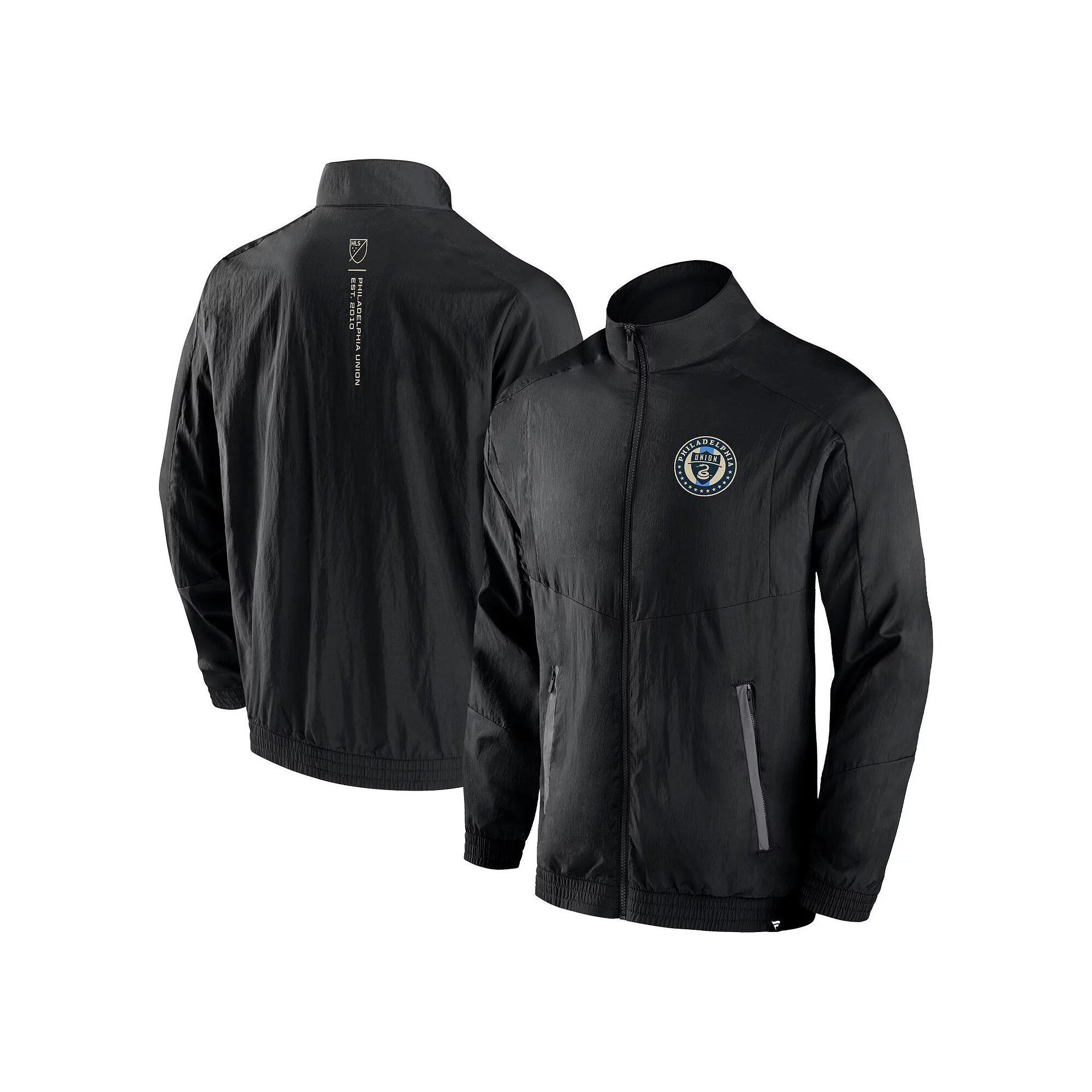 Men's Fanatics Black Philadelphia Union Header Raglan Full-Zip Jacket, Size: Medium, Uni Black Product Image