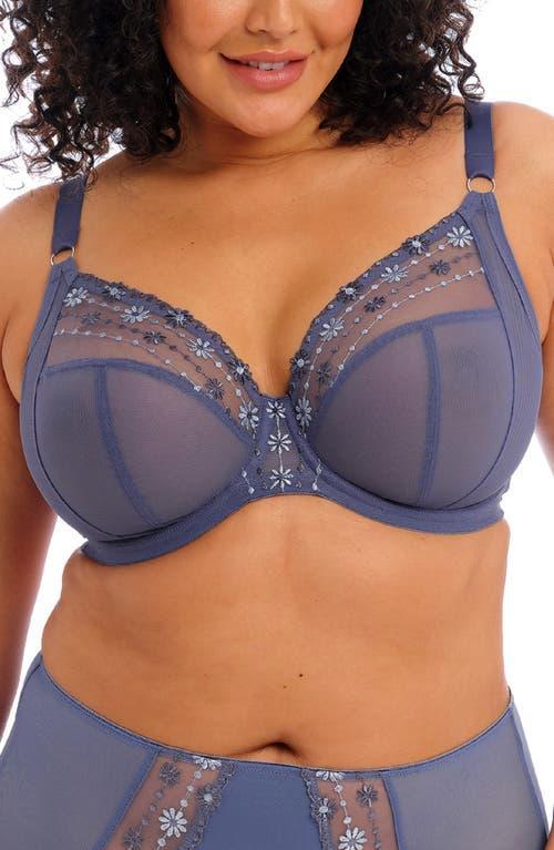 Elomi Plus Size Matilda Embroidered Sheer Plunging Convertible U-Back to Racerback Contour Wire Full Product Image