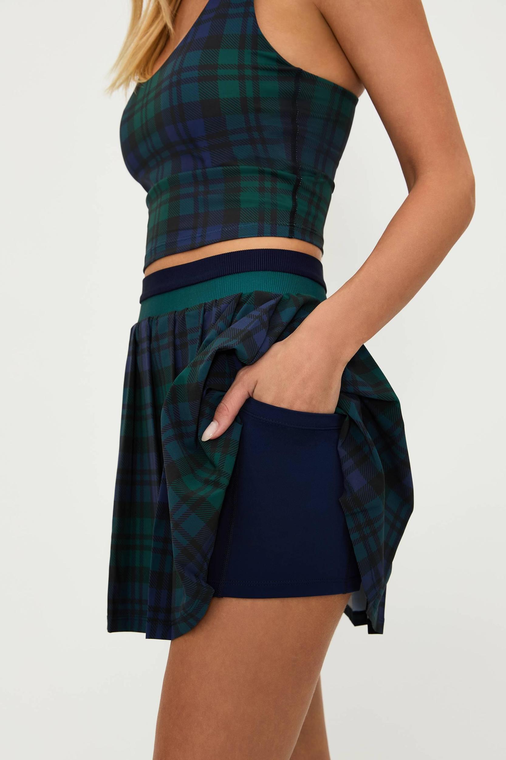Irina Skirt Wintergreen Plaid Product Image