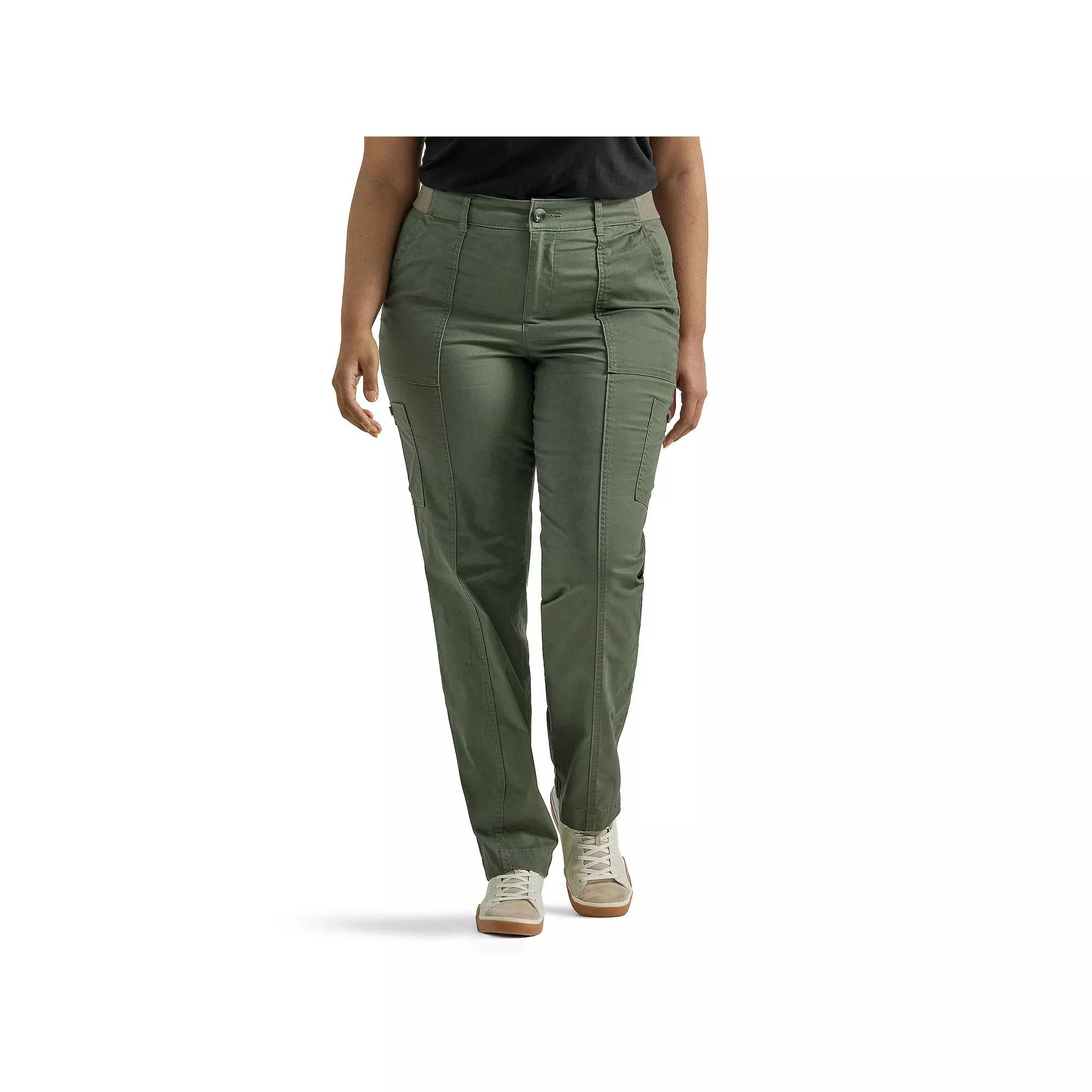 Plus Size Lee® Ultra Lux Comfort with Flex-To-Go Utility Pants, Women's, Size: 16 Tall, Green Grove Product Image