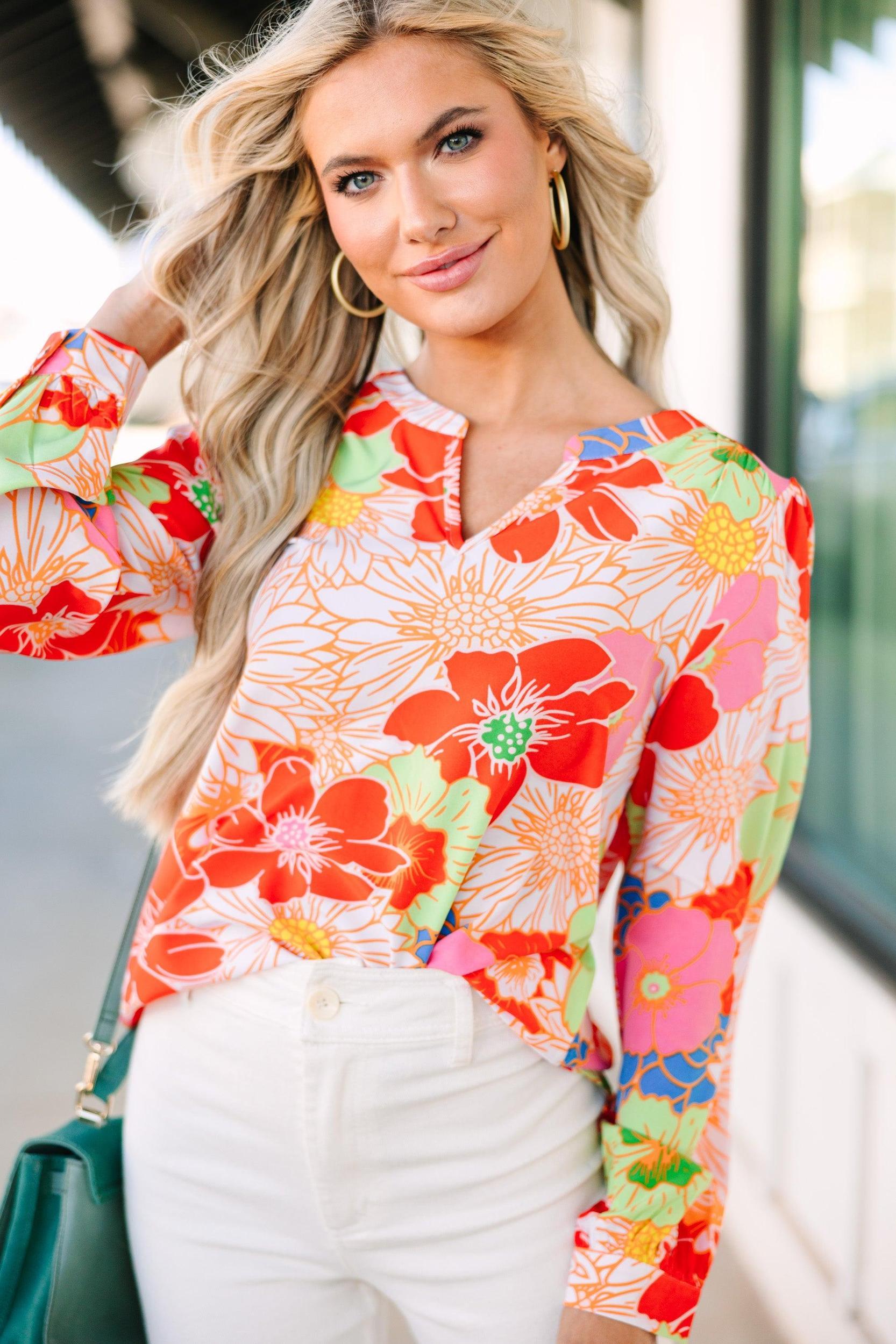 All You Need Blush Pink Floral Blouse Female Product Image