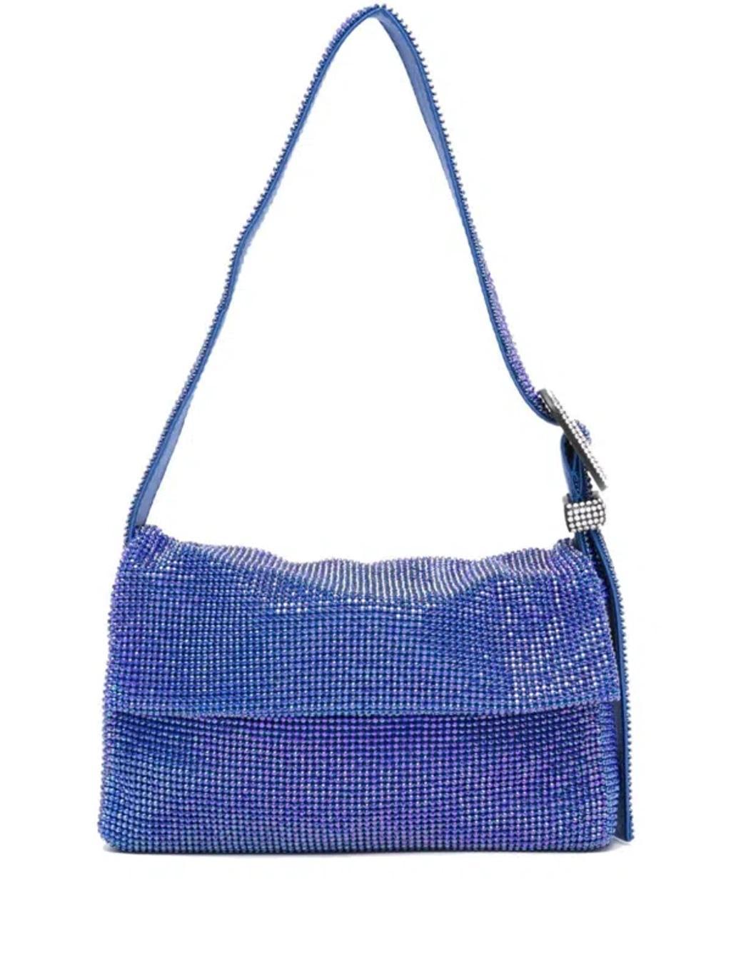 BENEDETTA BRUZZICHES Vitty La Mignon Crystal-embellished Mini Bag In Azul Product Image