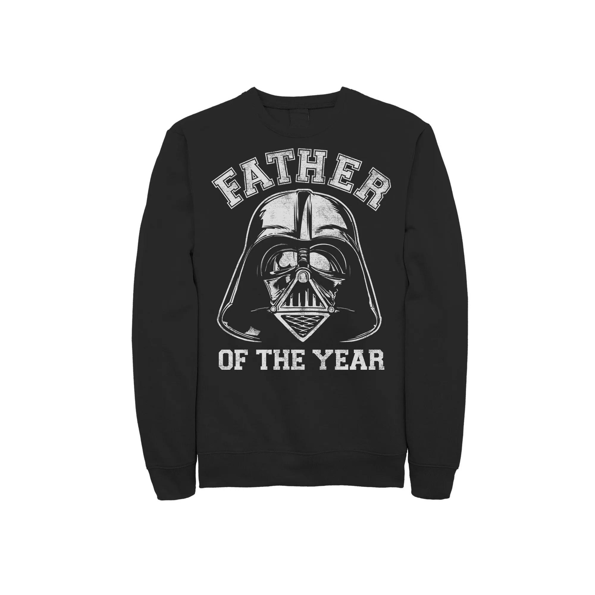 Men's Star Wars Vader Father Of The Year Helmet Sweatshirt, Size: Large, Black Product Image