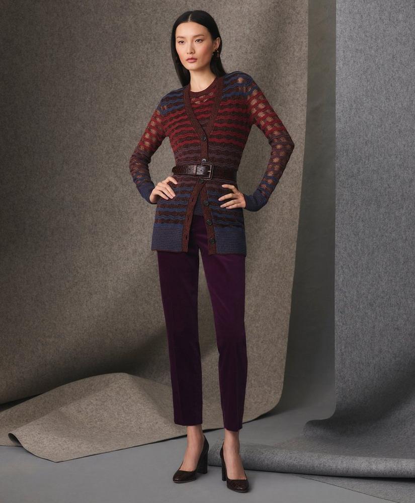 Slim Pants in Velvet Cotton Blend Product Image