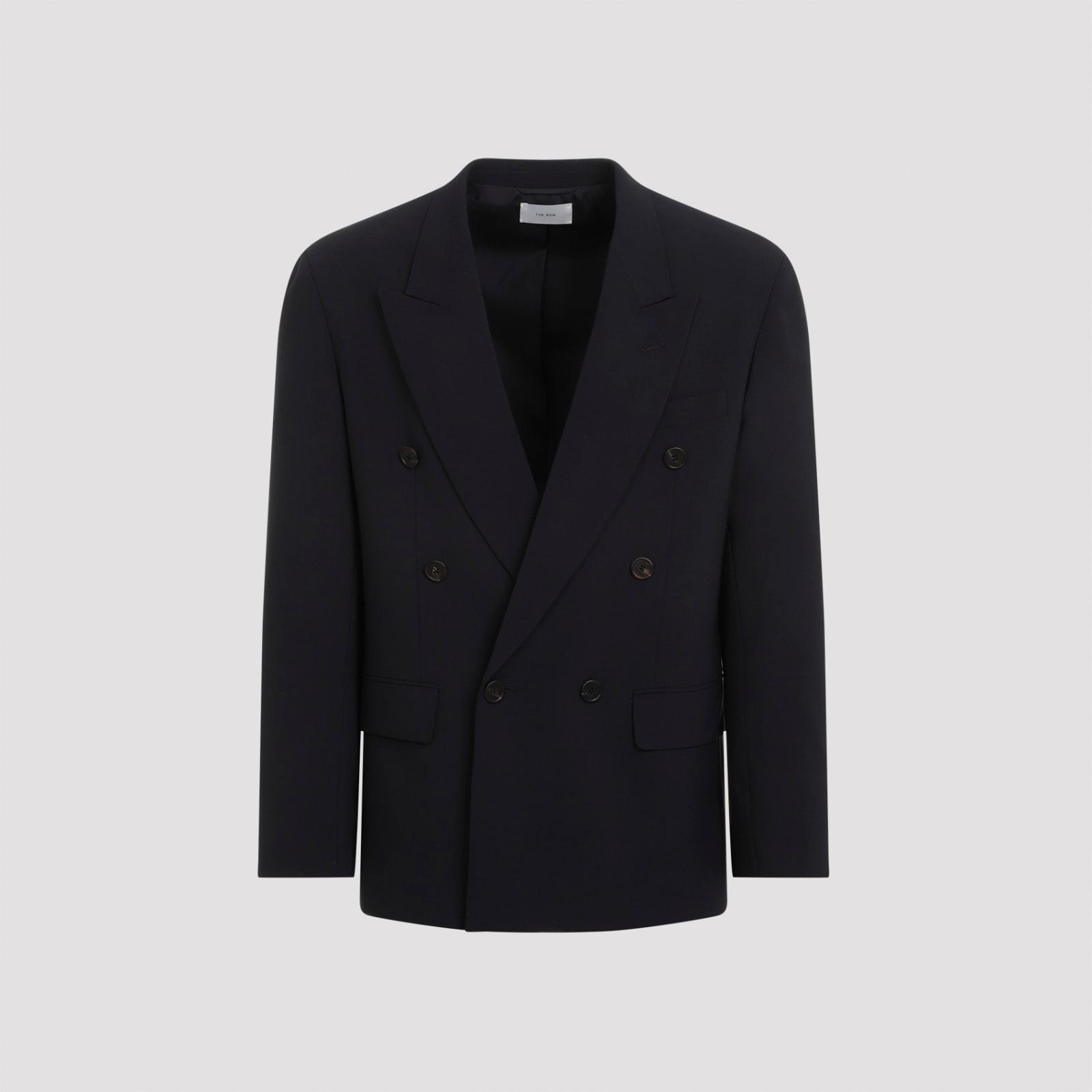 THE ROW Marri Double-breasted Woven Blazer In Drn Dark Navy Product Image