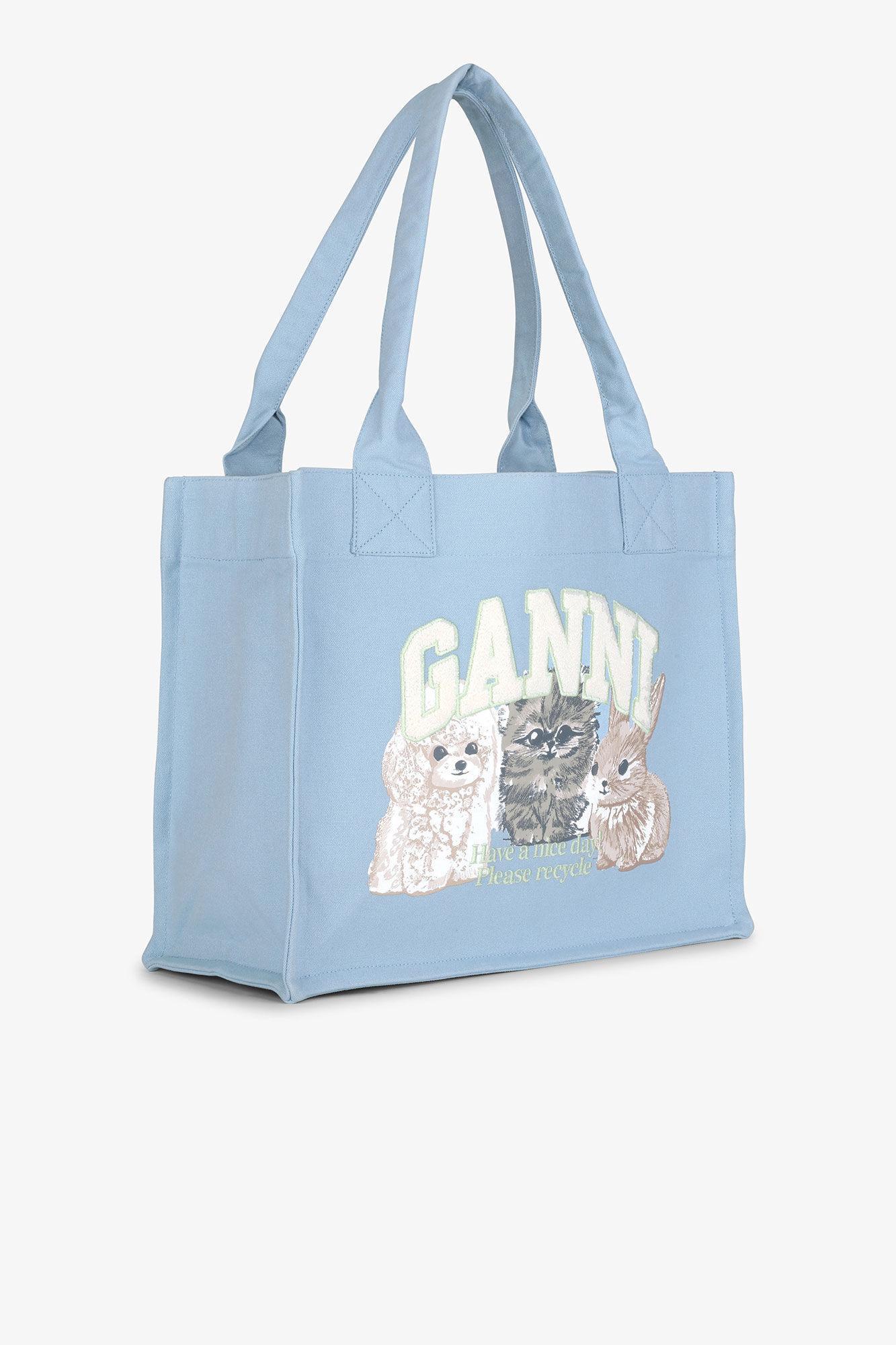 Blue Large Animal Print Tote Product Image