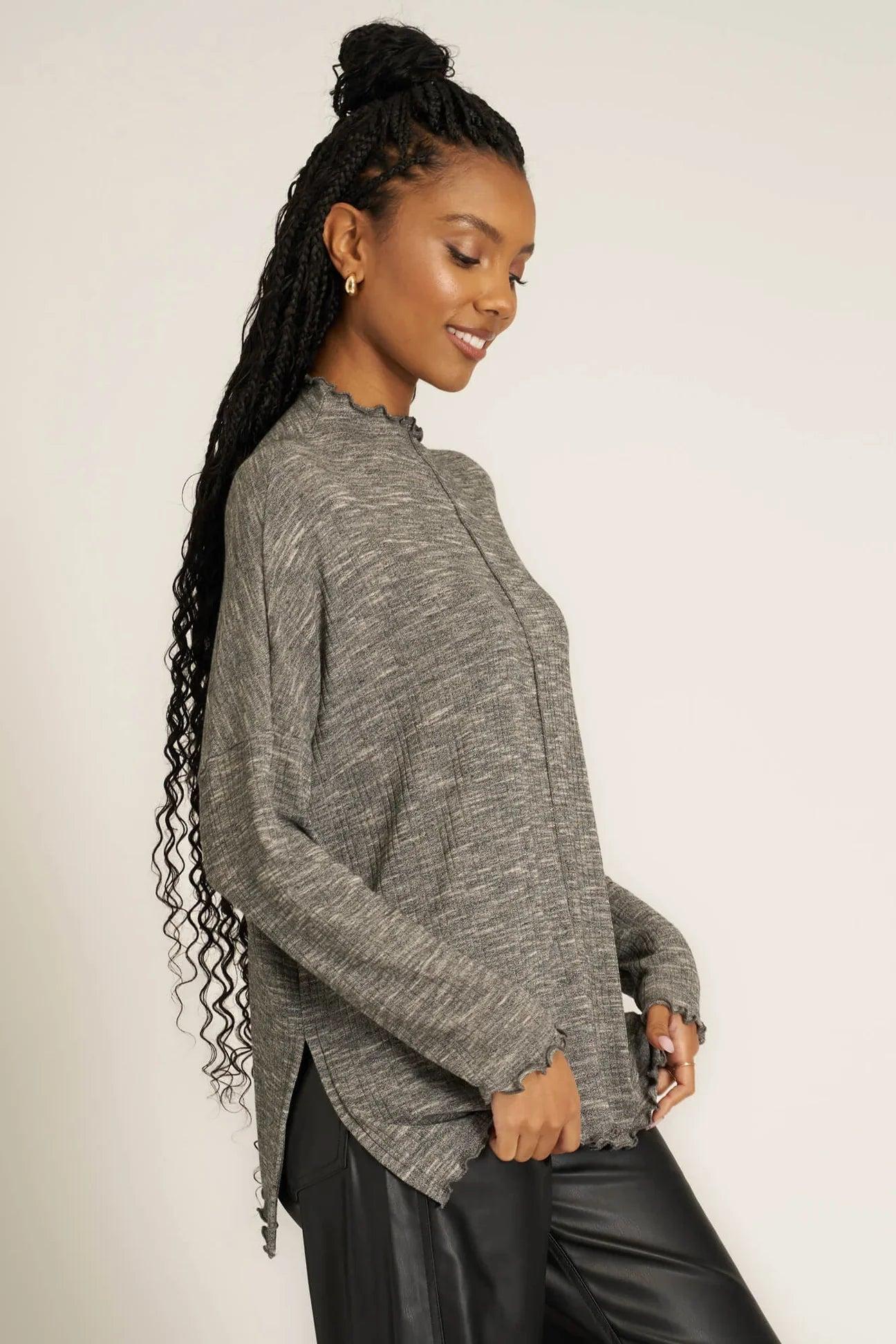 Project Social T Sea of Love Seamed Long Sleeve in Mother of Pearl Product Image
