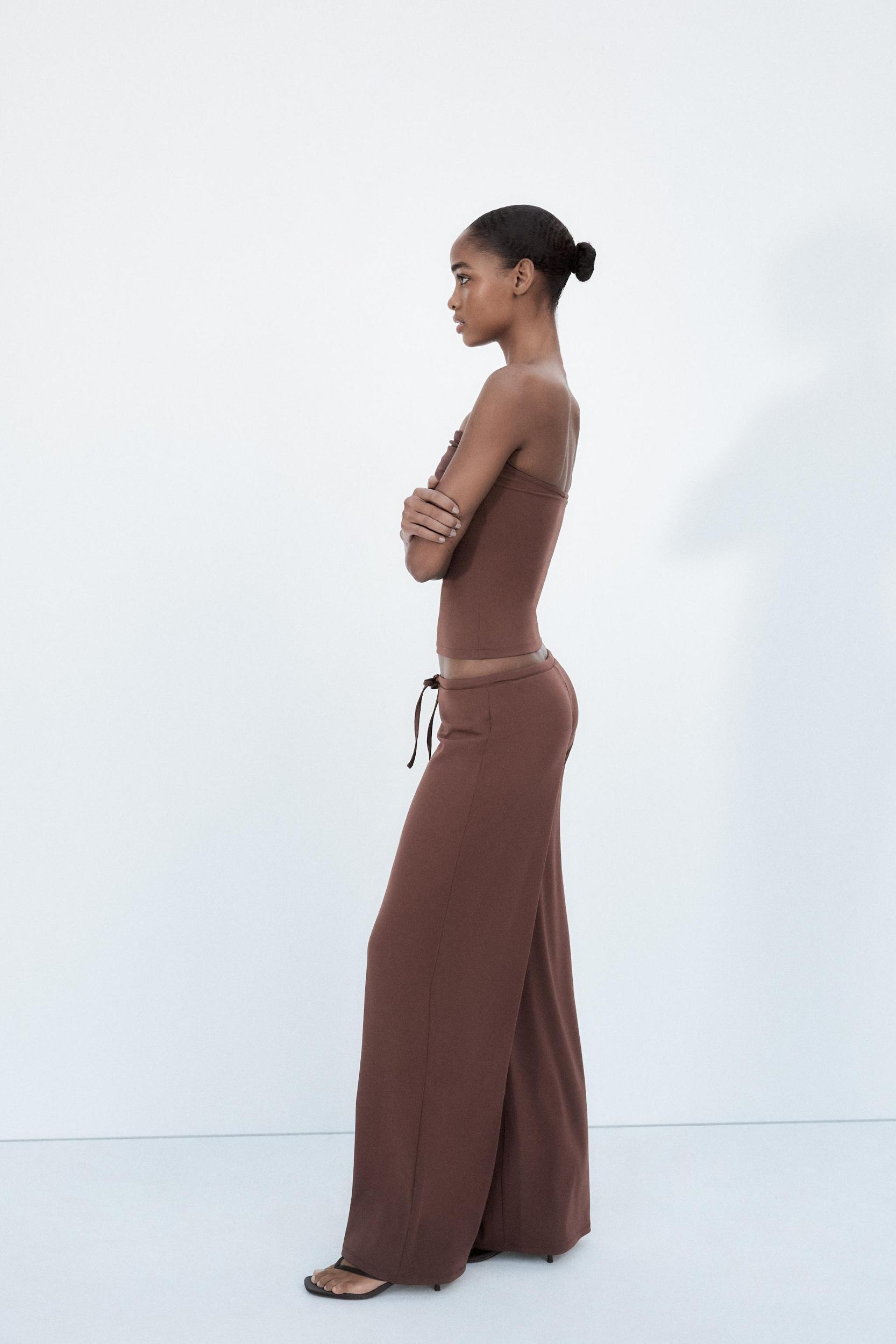 TEXTURED STRAIGHT LEG PANTS Product Image