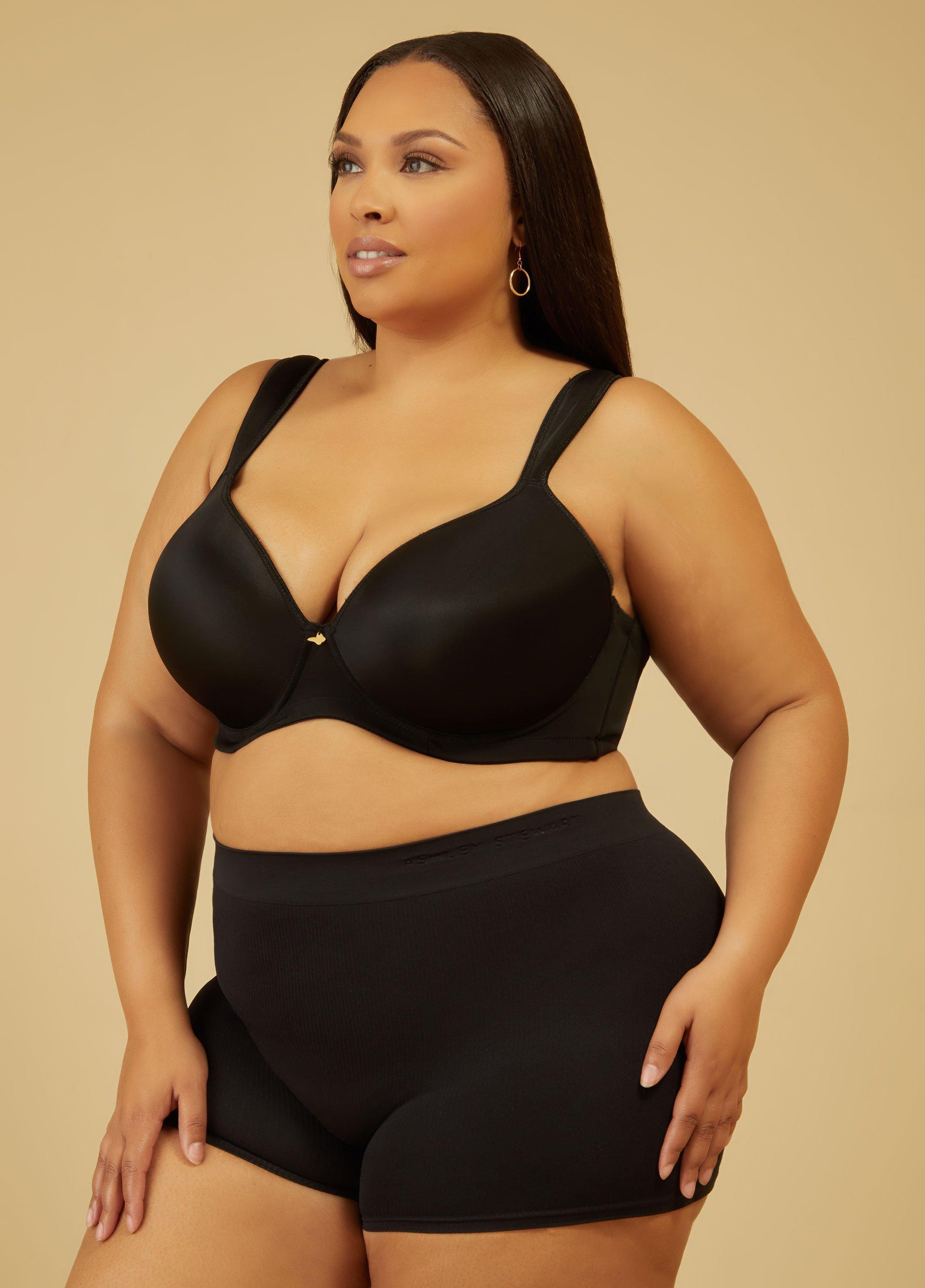 Plus Size Seamless Ribbed Boyshort Ashley Stewart Product Image