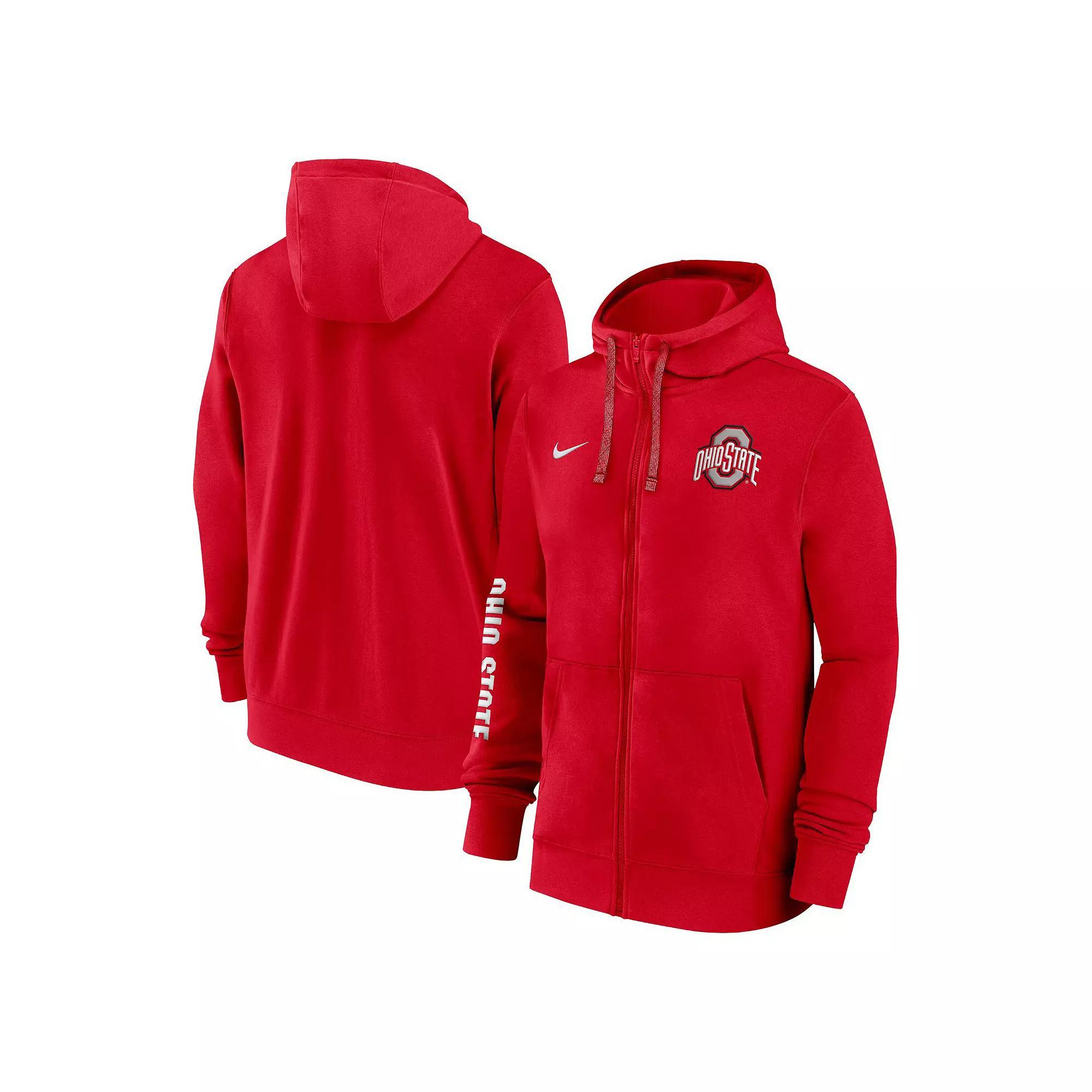 Men's Nike Scarlet Ohio State Buckeyes 2024 Sideline Full-Zip Hoodie, Size: Medium, Red Product Image