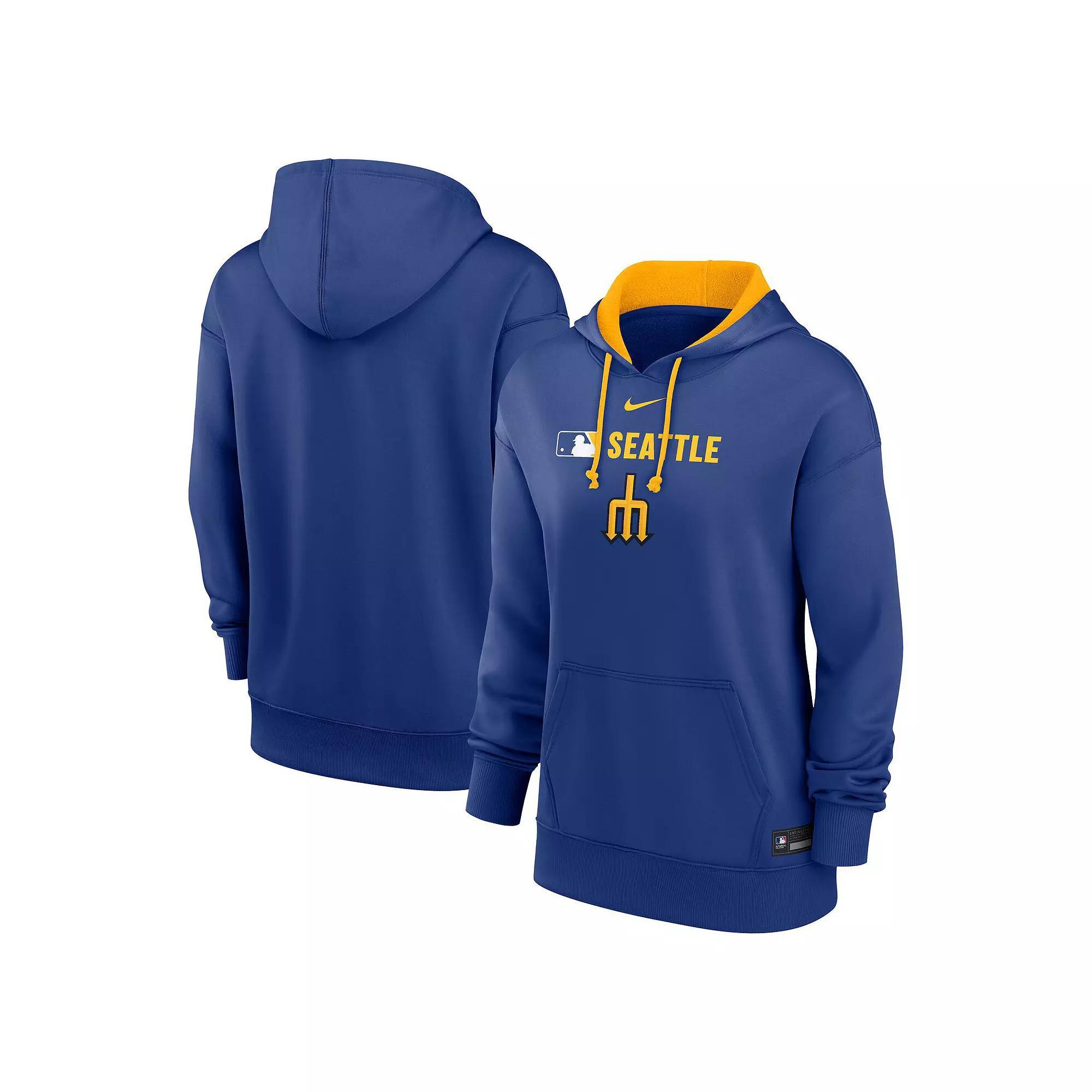 Women's Nike Navy Seattle Mariners Authentic Collection City Connect Performance Pullover Hoodie, Size: Medium, Blue Product Image