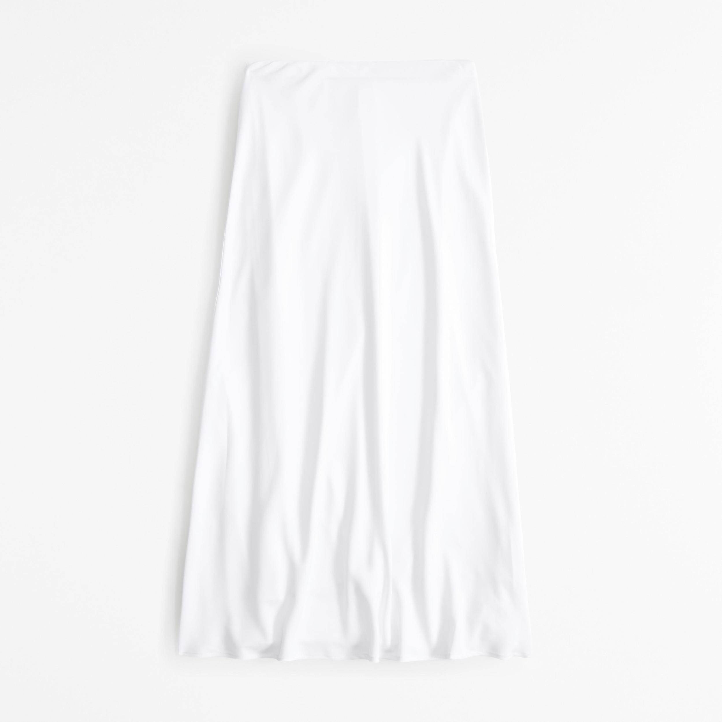 Mid Rise Satin Maxi Skirt Product Image