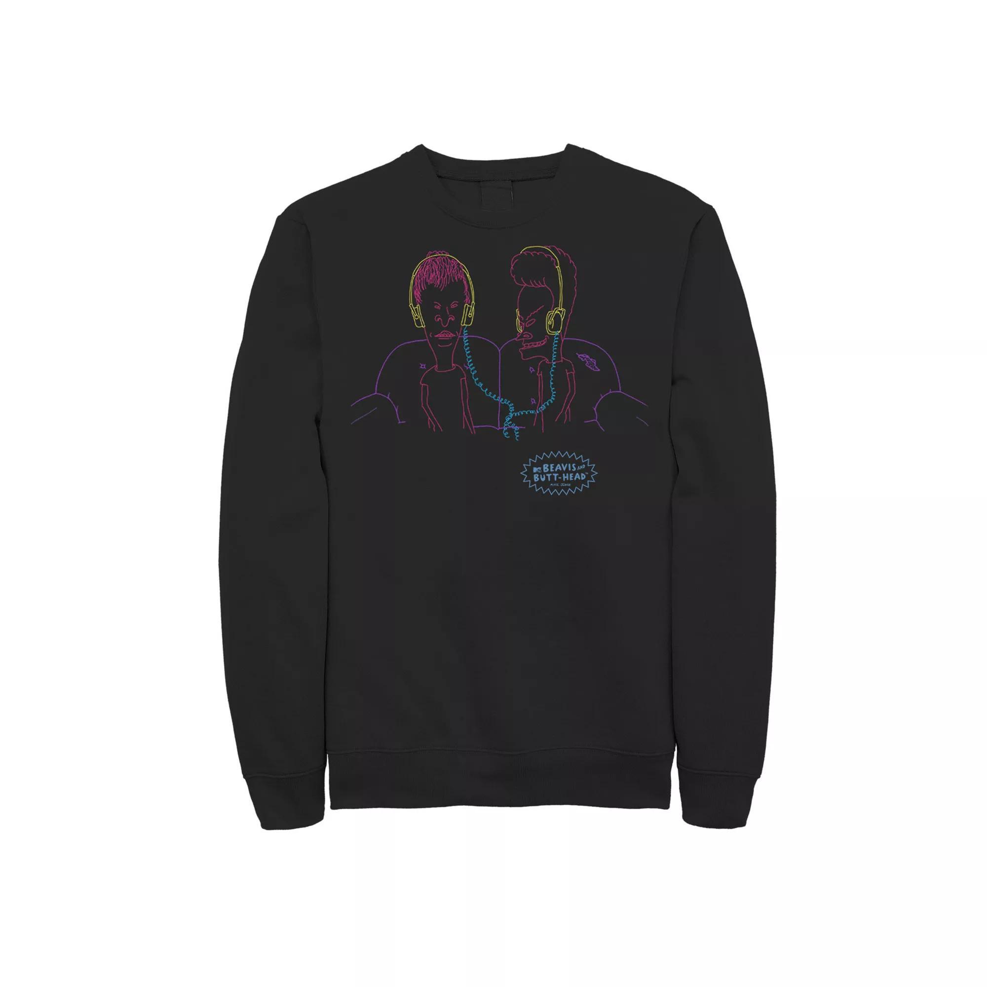 Big & Tall Stranger Things Eddie Munson Thunder Fleece Sweatshirt, Men's, Size: 3XL, Black Product Image