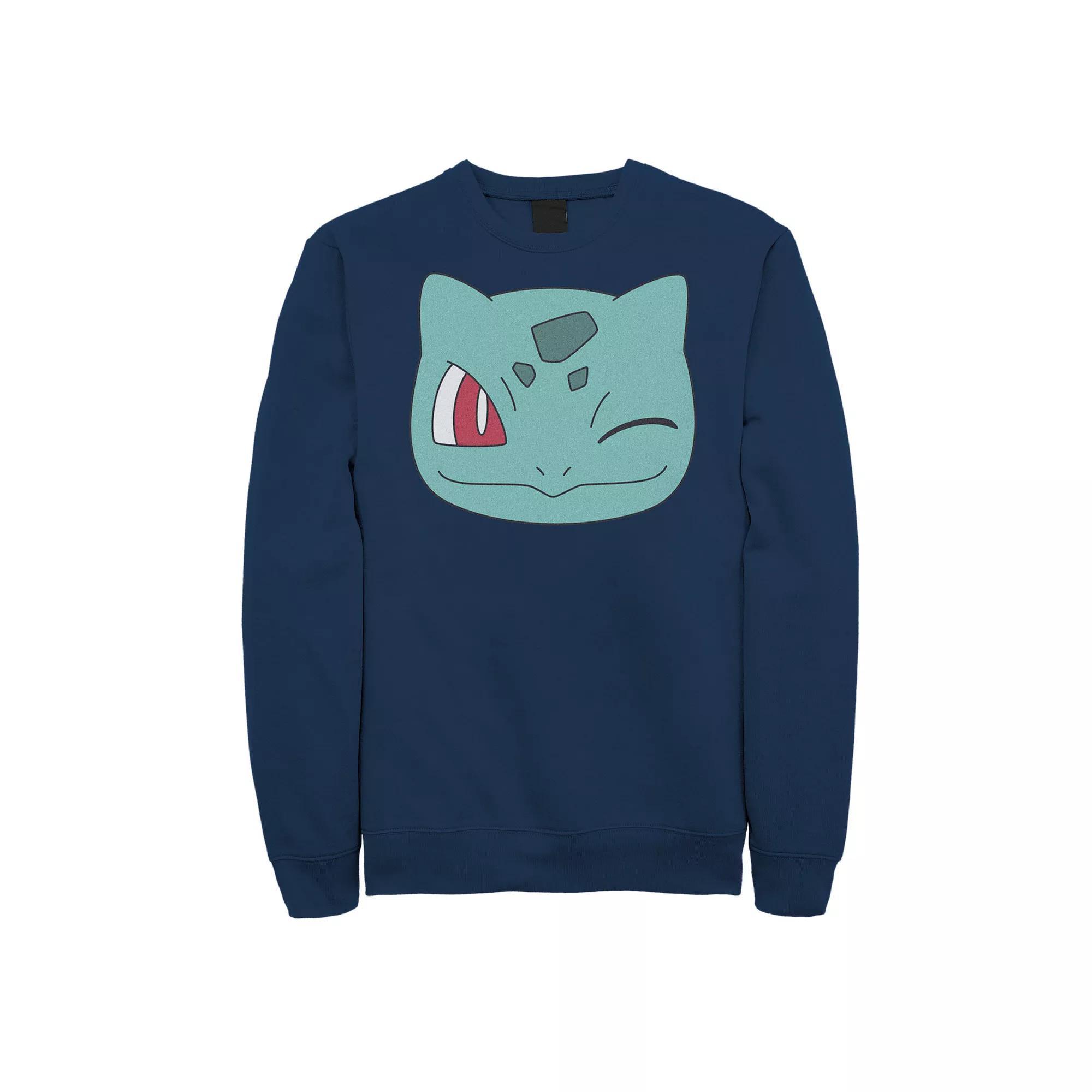 Big & Tall Pokemon Bulbasaur FaceSweatshirt, Men's, Size: 4XLT, Blue Product Image