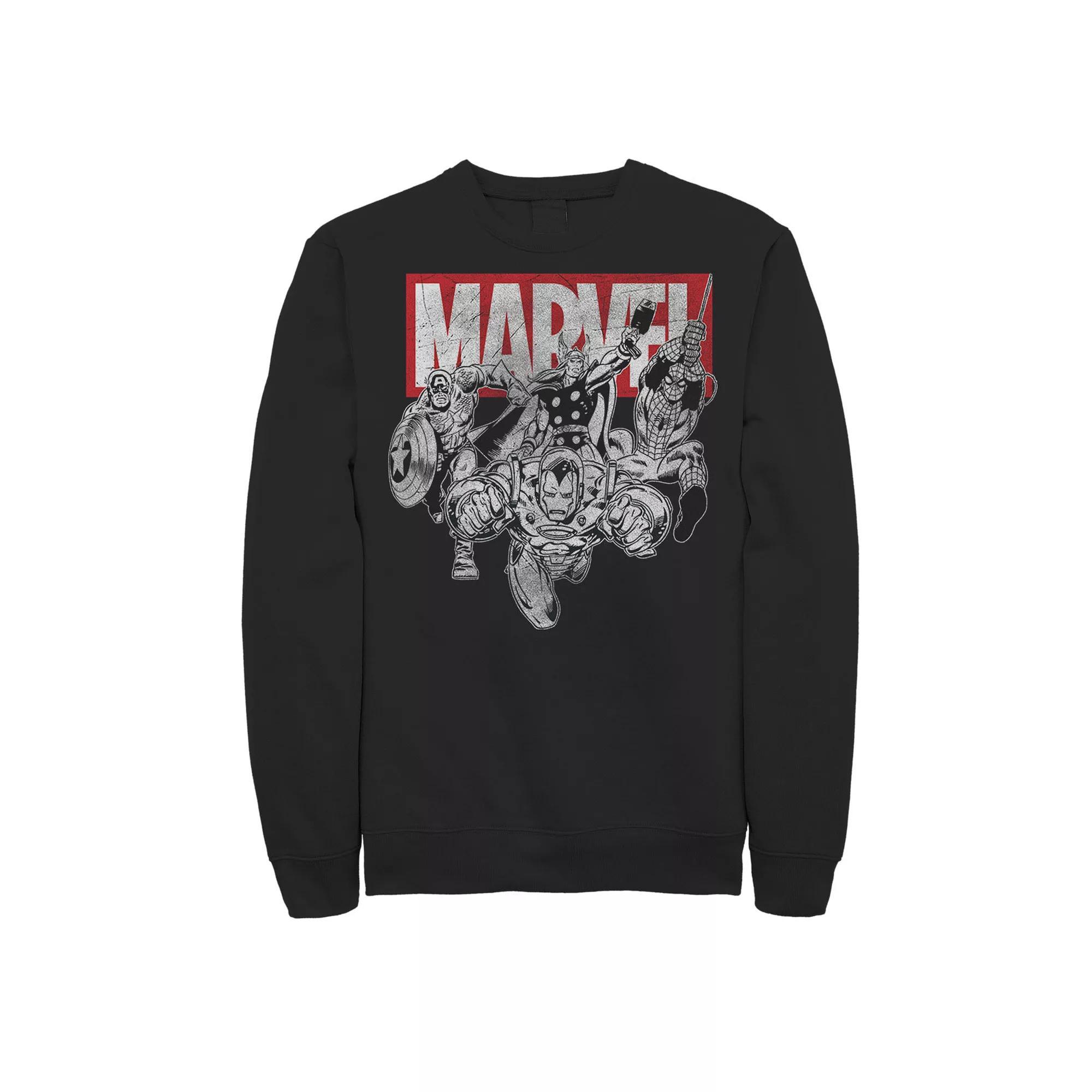 Mens Marvel Iron Man Vintage Comic Sweatshirt Product Image