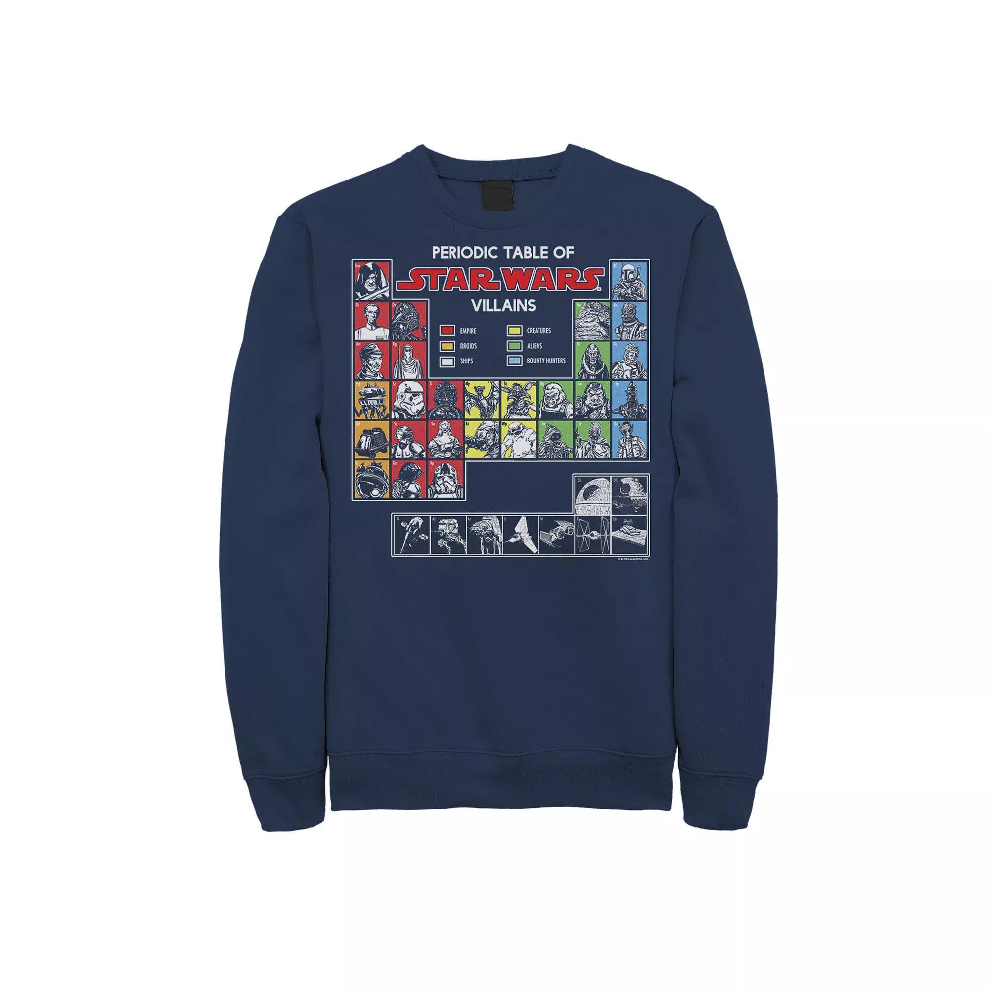 Men's Star Wars Elemental Baddies Sweatshirt, Size: 3XL, Blue Product Image
