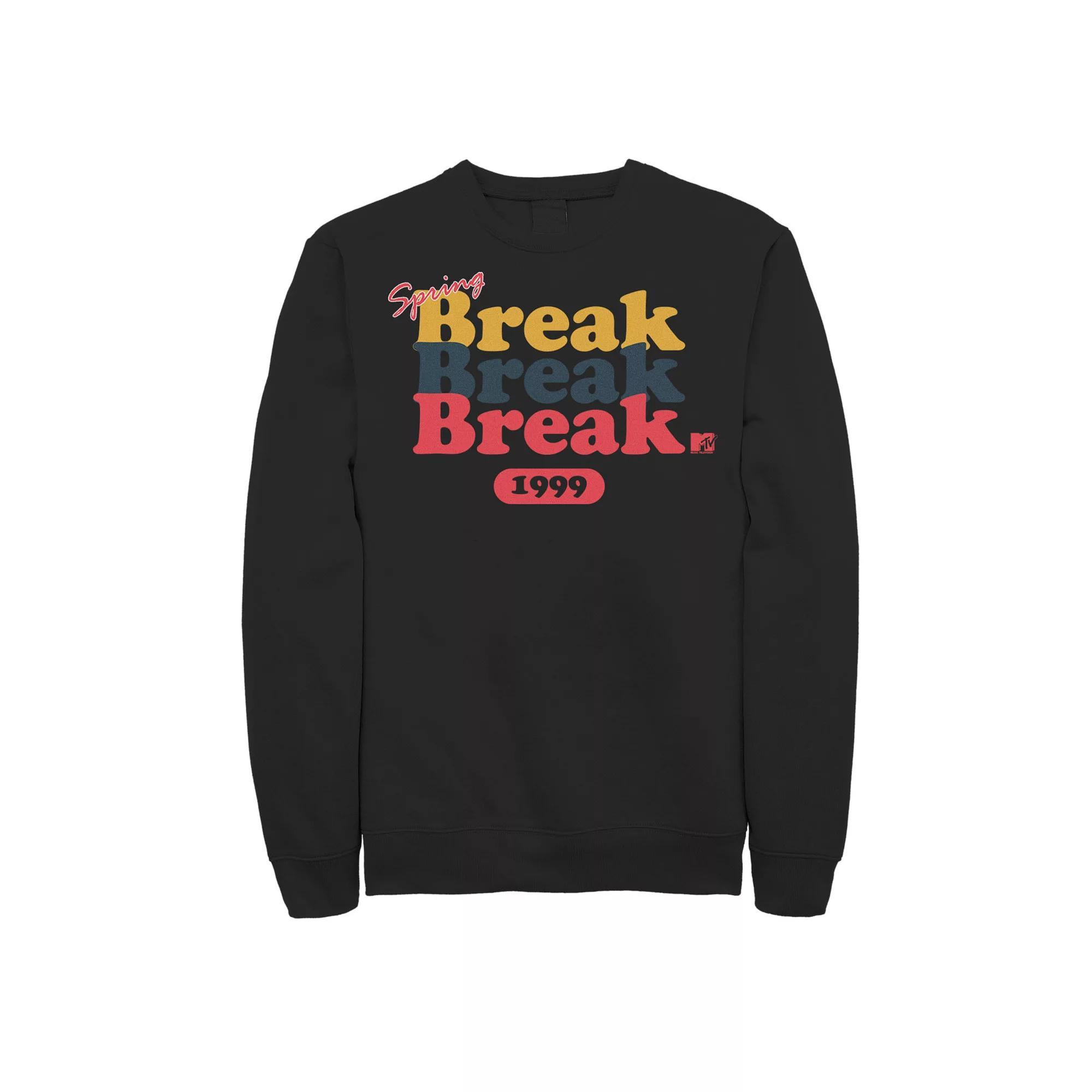 Men's Mtv Breakn Spring Logo Sweatshirt, Size: XXL, Black Product Image