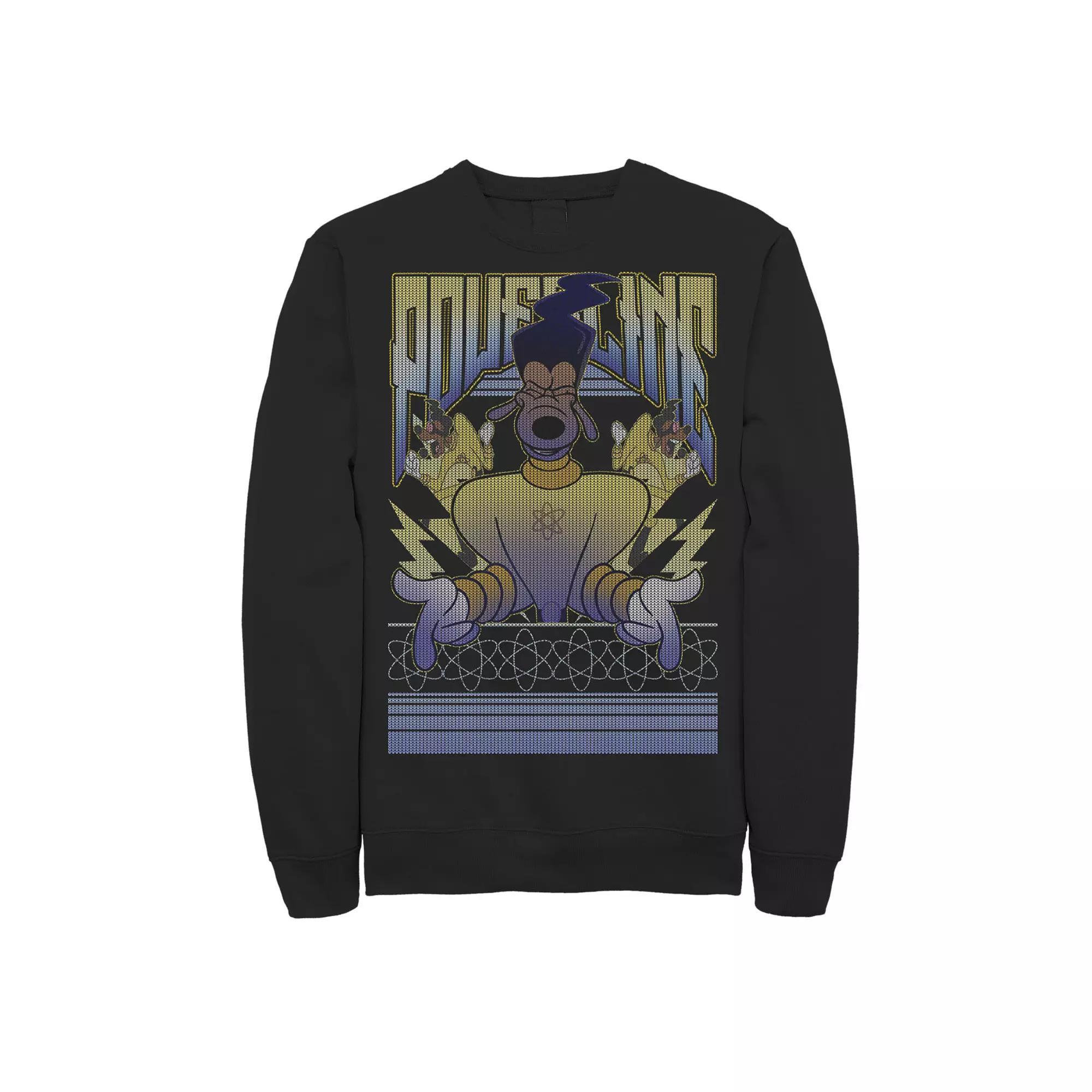 Disney's A Goofy Movie Powerline Ugly Christmas Sweater Men's Sweatshirt, Size: Large, Black Product Image