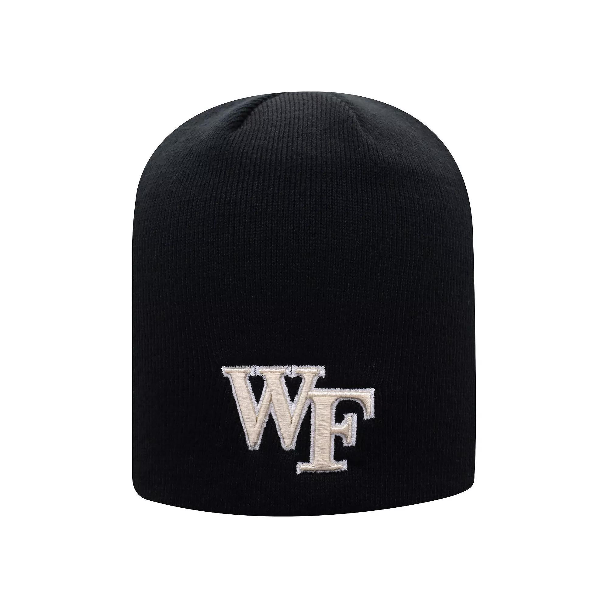 Men's Top of the World Black Wake Forest Demon Deacons Core Knit Beanie, Wfu Black Product Image