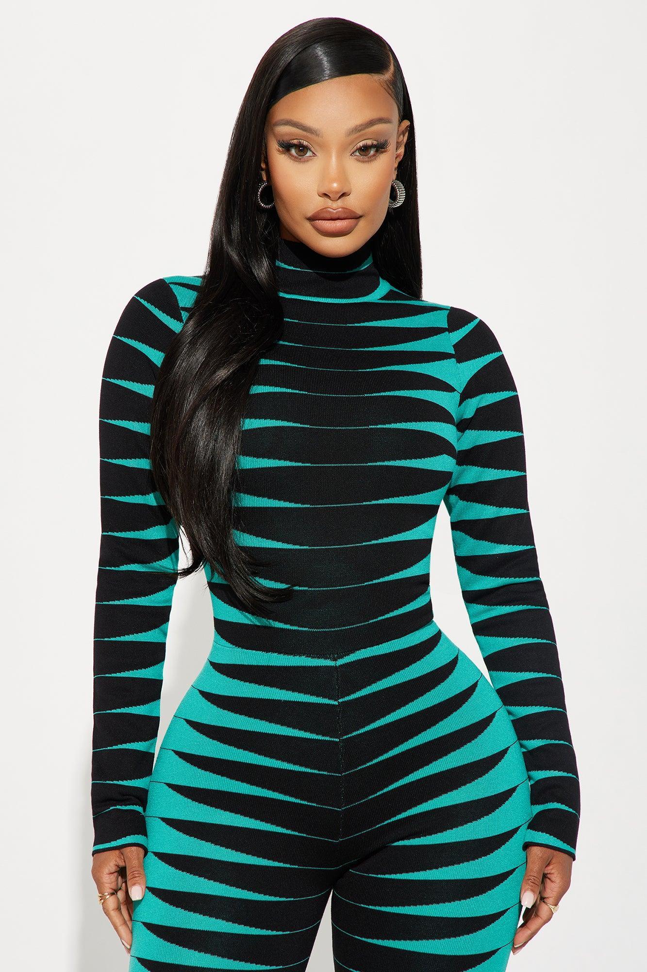Made For Fun Sweater Jumpsuit - Blue/combo Product Image