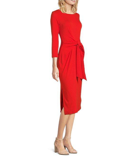Lauren Ralph Lauren Imalah Ribbed Knit Midi Sheath Dress Product Image
