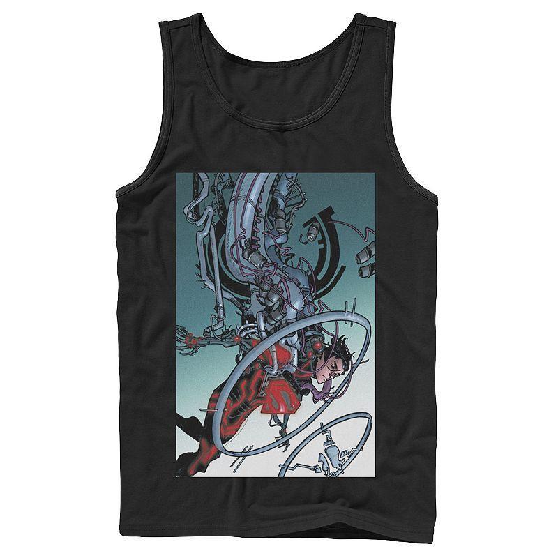 Men's DC Comics Superman Mechanics Comic Poster Tank Top, Size: XL, Black Product Image