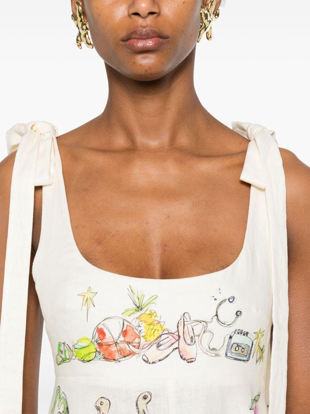 graphic-print midi dress Product Image