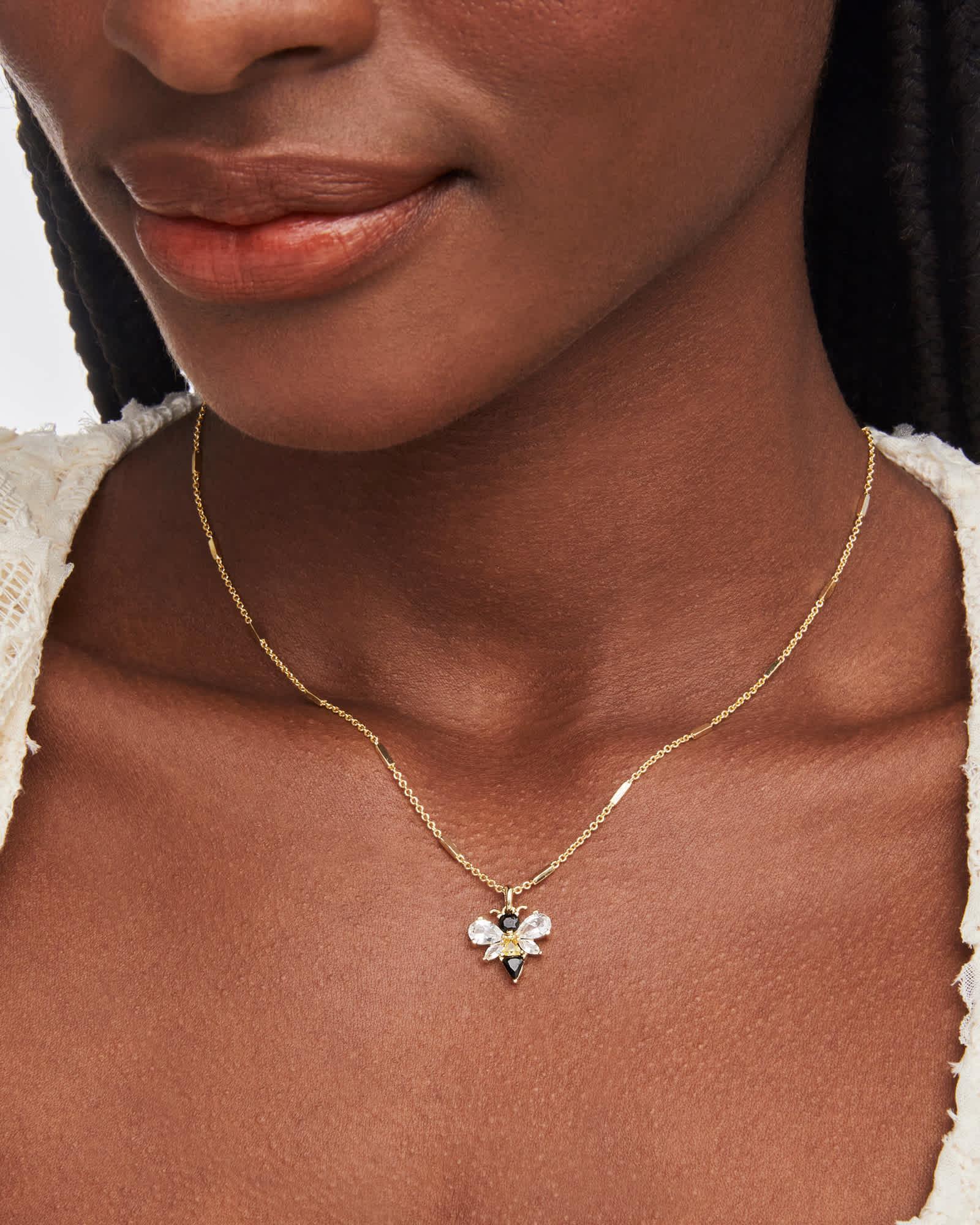 Bee Gold Short Pendant Necklace Product Image
