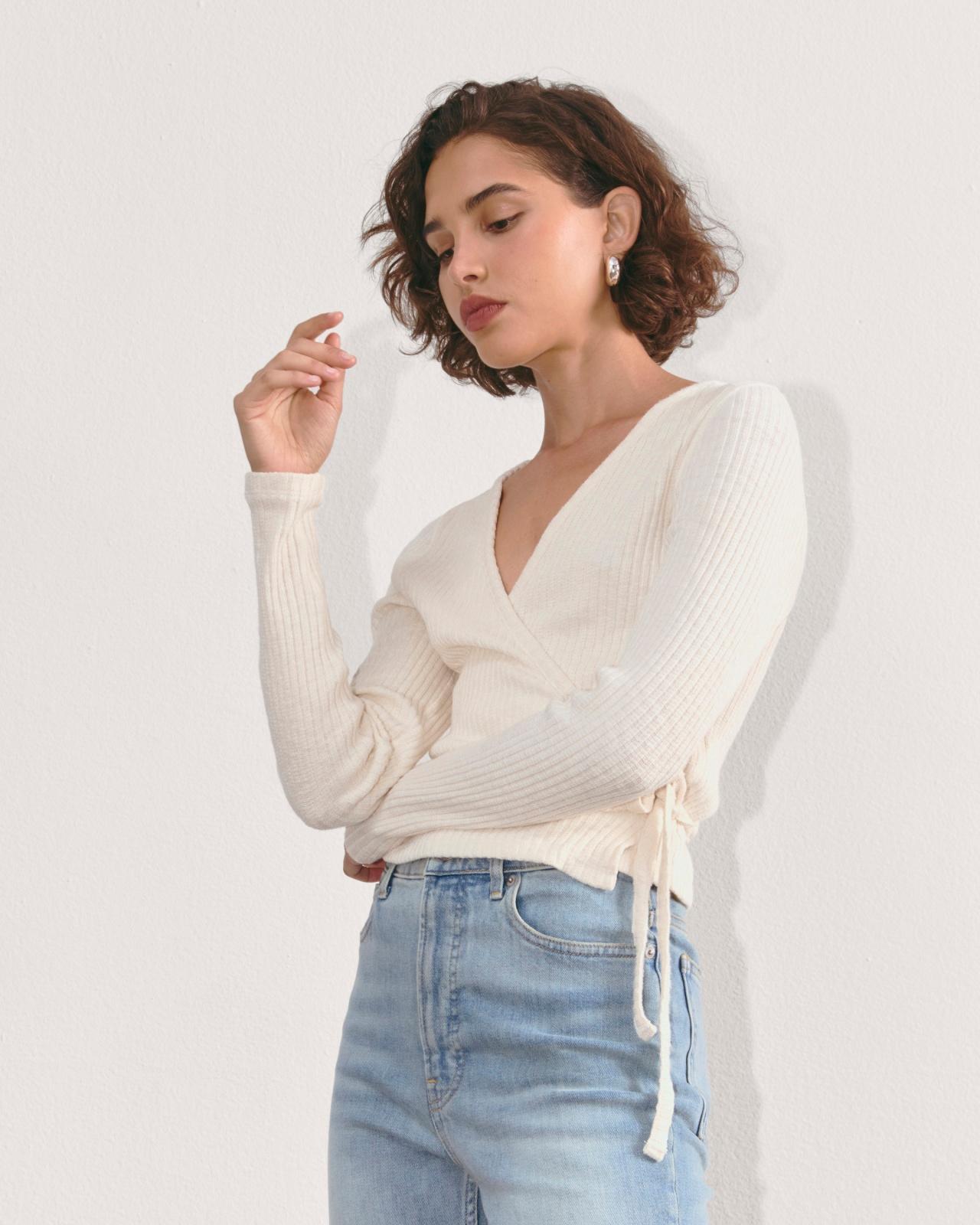 The Cozy Rib Wrap Top Product Image