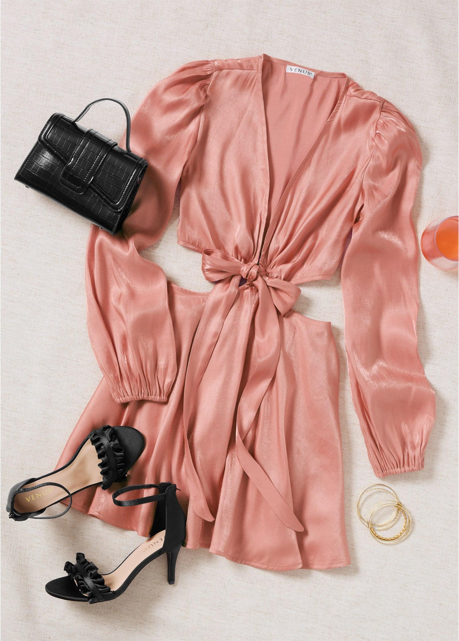 Floral Side Cut Out Romper  - Rose Product Image