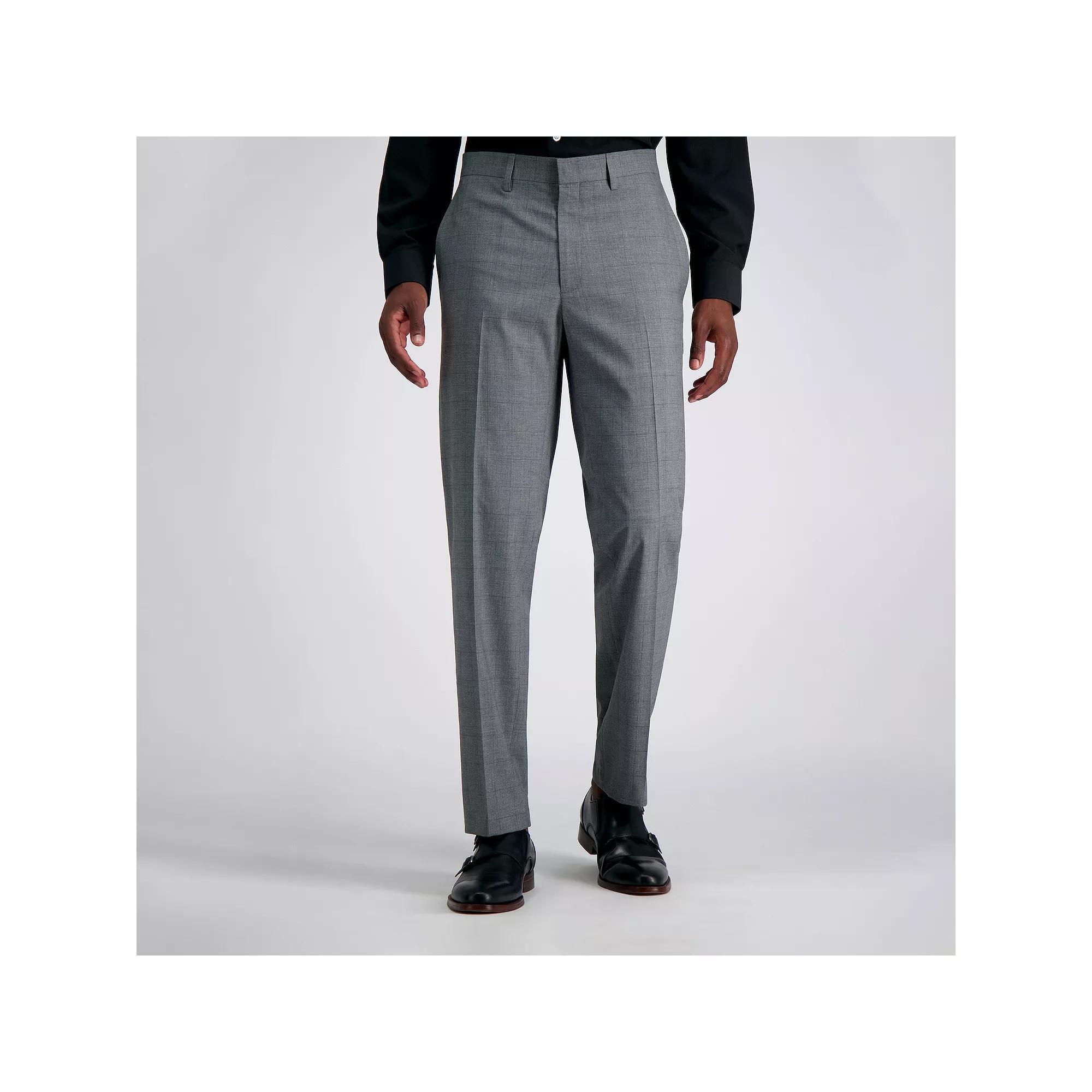 Men's J.M. Haggar® Premium Slim-Fit Flat-Front Stretch Suit Pants, Size: 32 X 32, Gray Glen Plaid Product Image