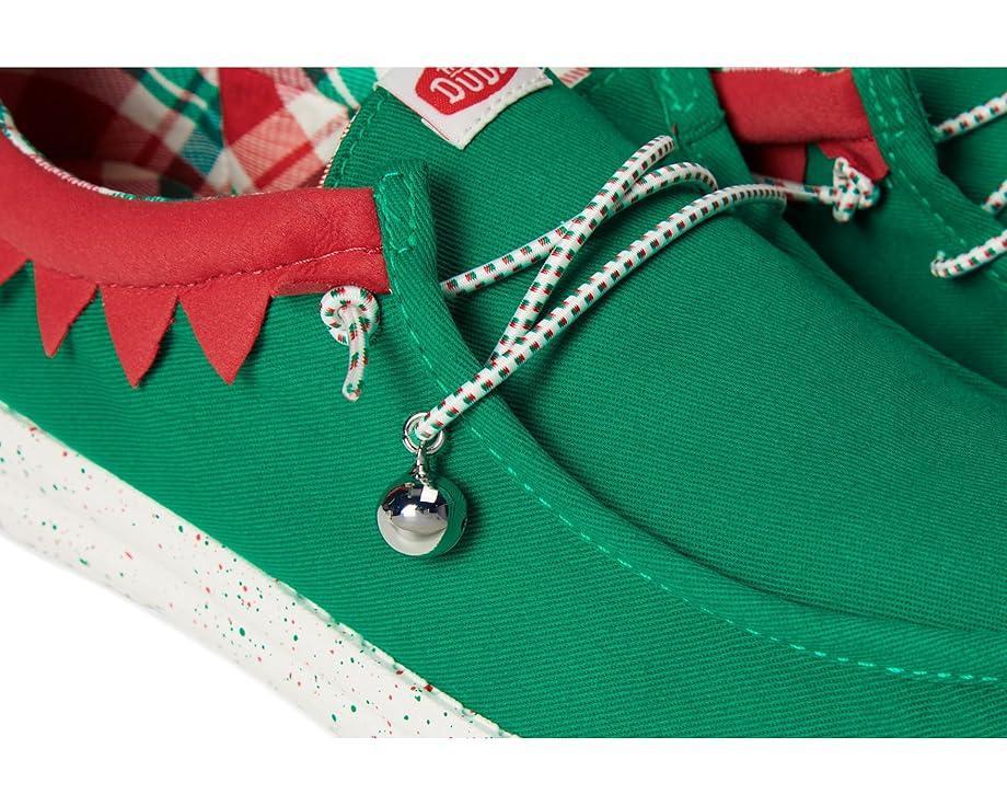 Men's Hey Dude Wally Holiday Elf Green/Red Product Image