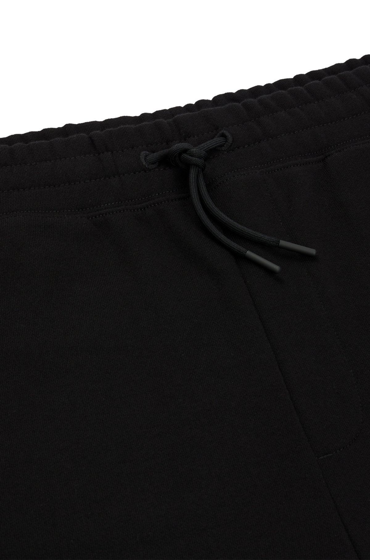 Cotton-terry shorts with puffed flame logo Product Image