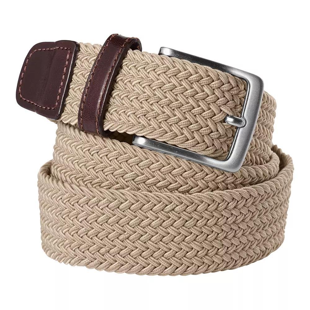 Men's Lands' End Elastic Braid Leather Trim Belt, Size: Small, Radiant Blue Product Image
